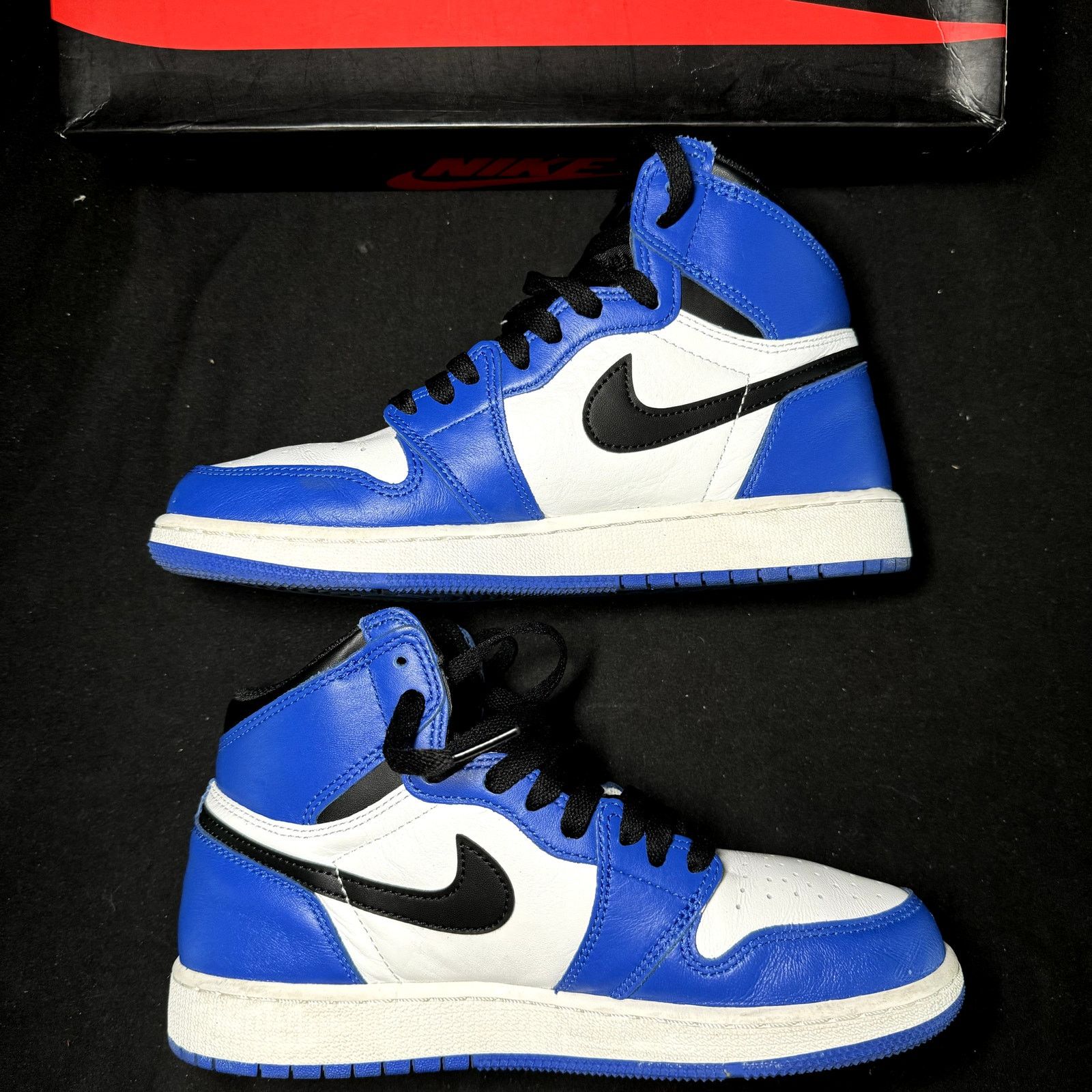 Jordan Brand × Nike Size 6.5 Air Jordan 1 Retro High OG BG Game Royal 2018 Shoes Size US 6.5 / EU 39-40 - 2 Thumbnail