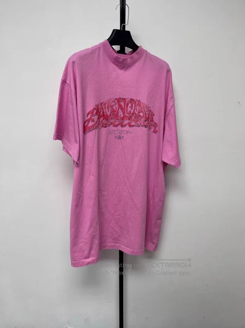 Balenciaga Balenciaga Pattern Print Round Neck Short Sleeve T-Shirt Size US M / EU 48-50 / 2 - 1 Thumbnail