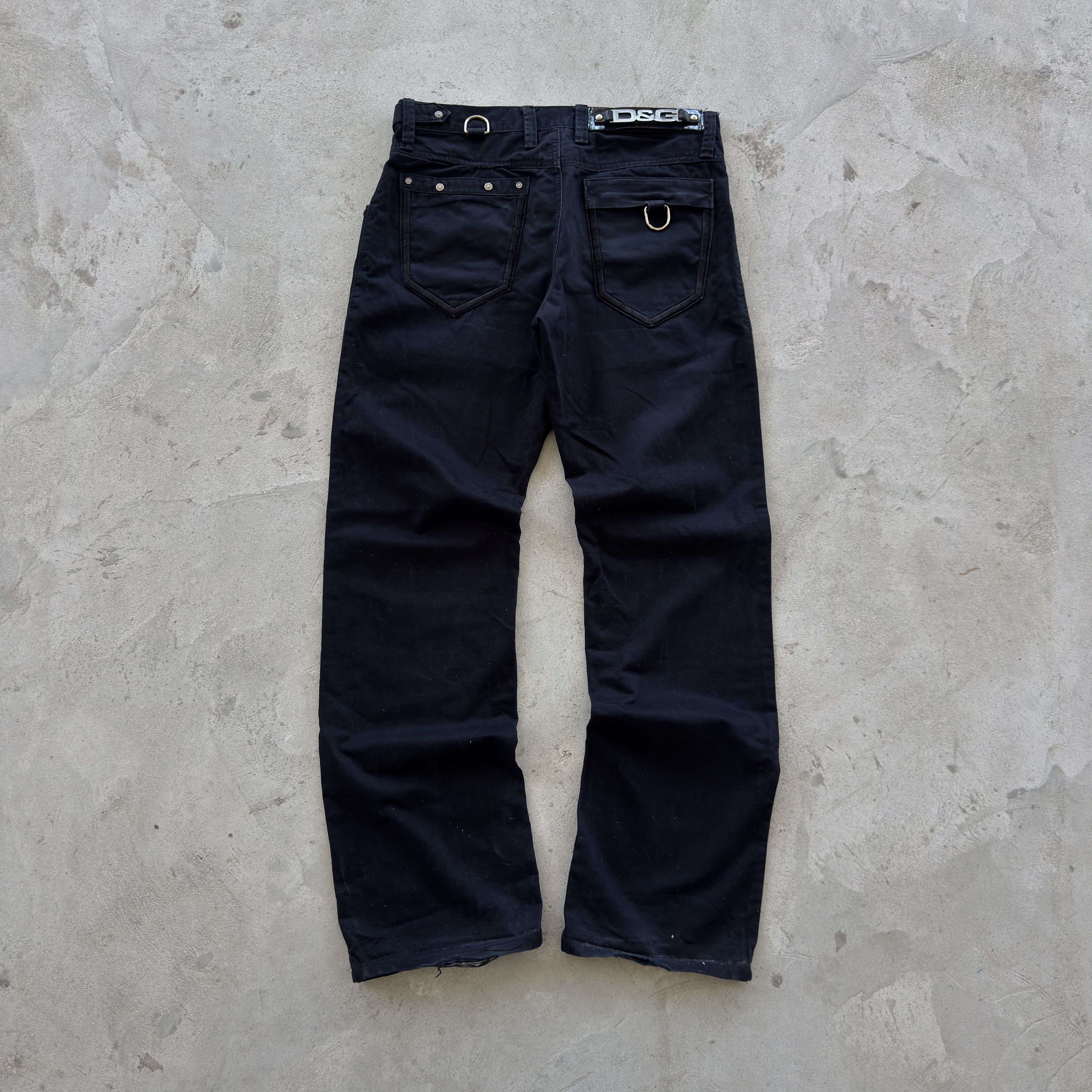 Dolce & Gabbana Dolce & Gabbana Vintage Black Cargo Denim Pants Size 31 Size US 31 - 1 Thumbnail