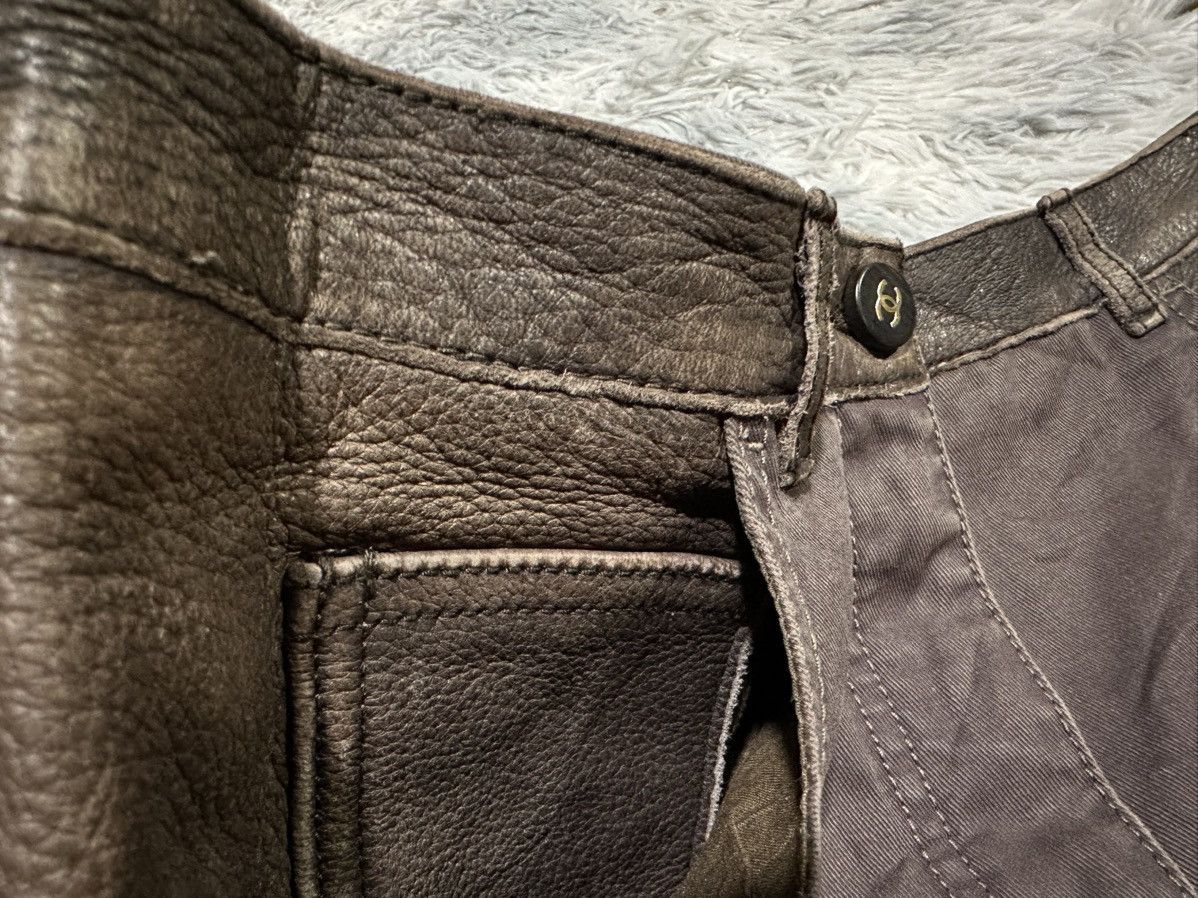 Chanel 🔥Archived Aw02 Chanel Hybrid Leather Denim Western Bootcut Size US 28 / EU 44 - 12 Thumbnail
