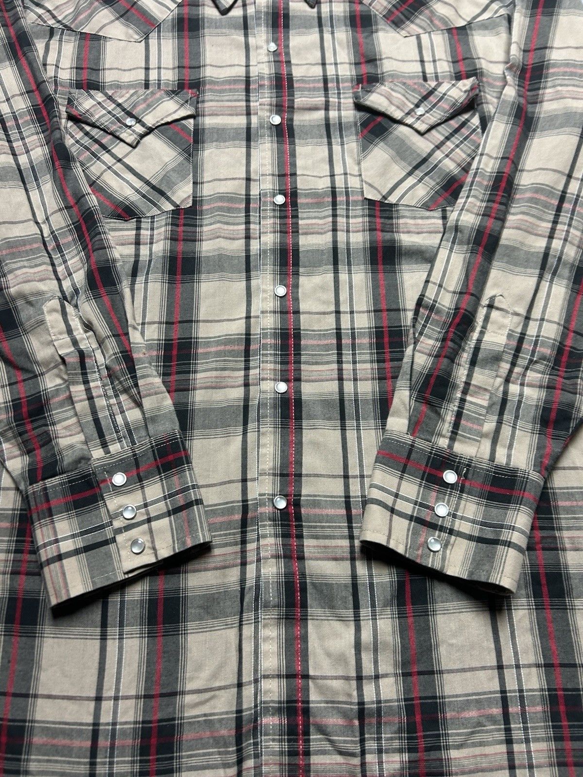 Vintage Ely Cattleman pearl snap shirt plaid western cowboy XXL Size US XXL / EU 58 / 5 - 2 Thumbnail