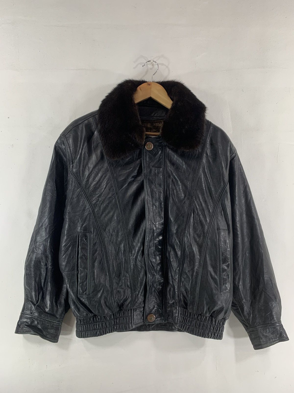 Genuine Leather Vintage Leather Mohair Jacket London Fog Size US XL / EU 56 / 4 - 1 Thumbnail