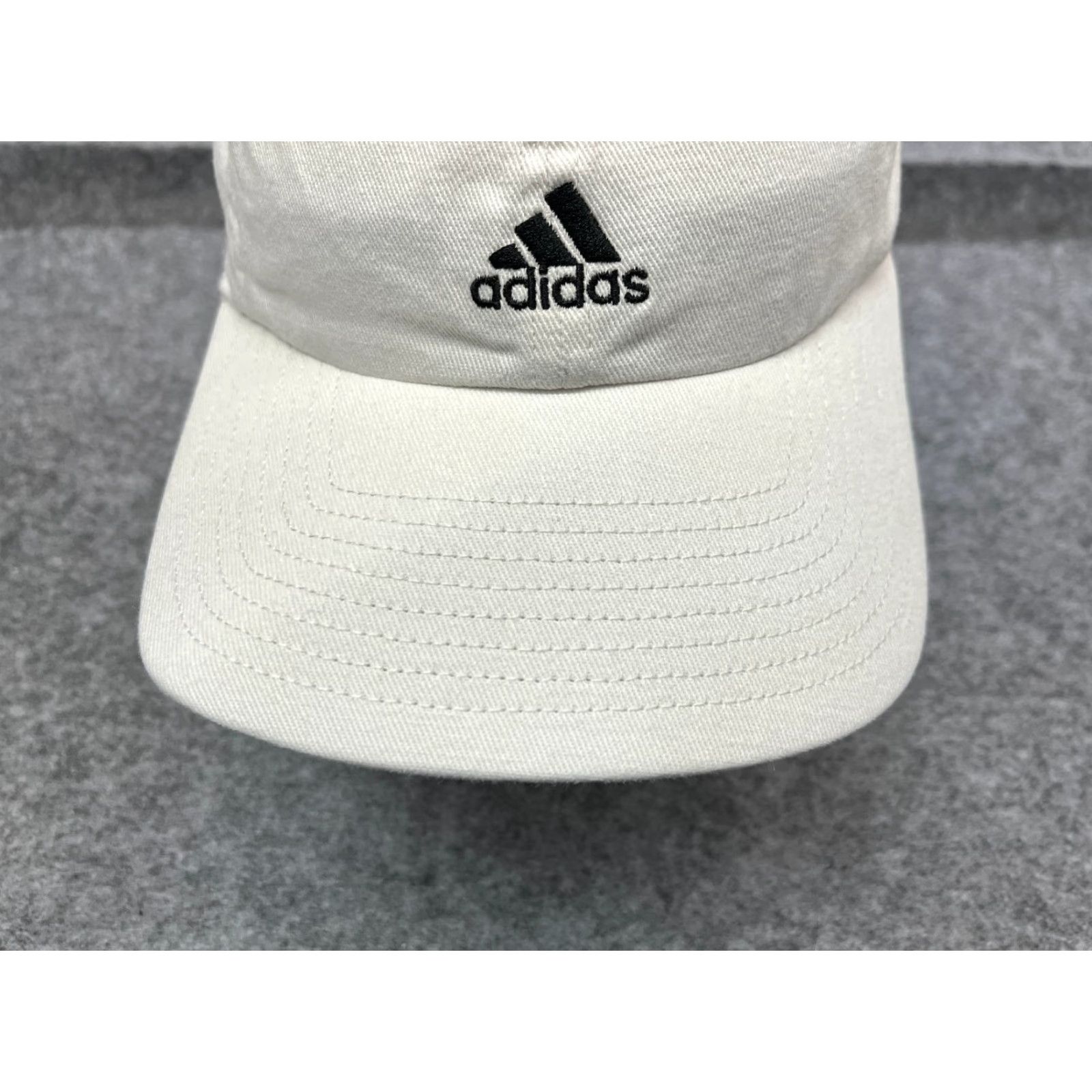 Adidas Adidas Hat Cap Strap Back Adult One Size White 100% Cotton Aeroready Twill Size ONE SIZE - 3 Thumbnail