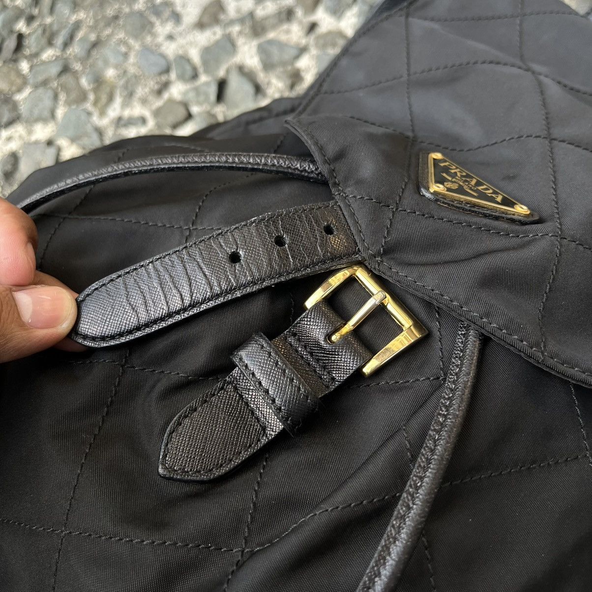 Prada Prada Vintage Quilted Nylon Backpack Size ONE SIZE - 9 Thumbnail