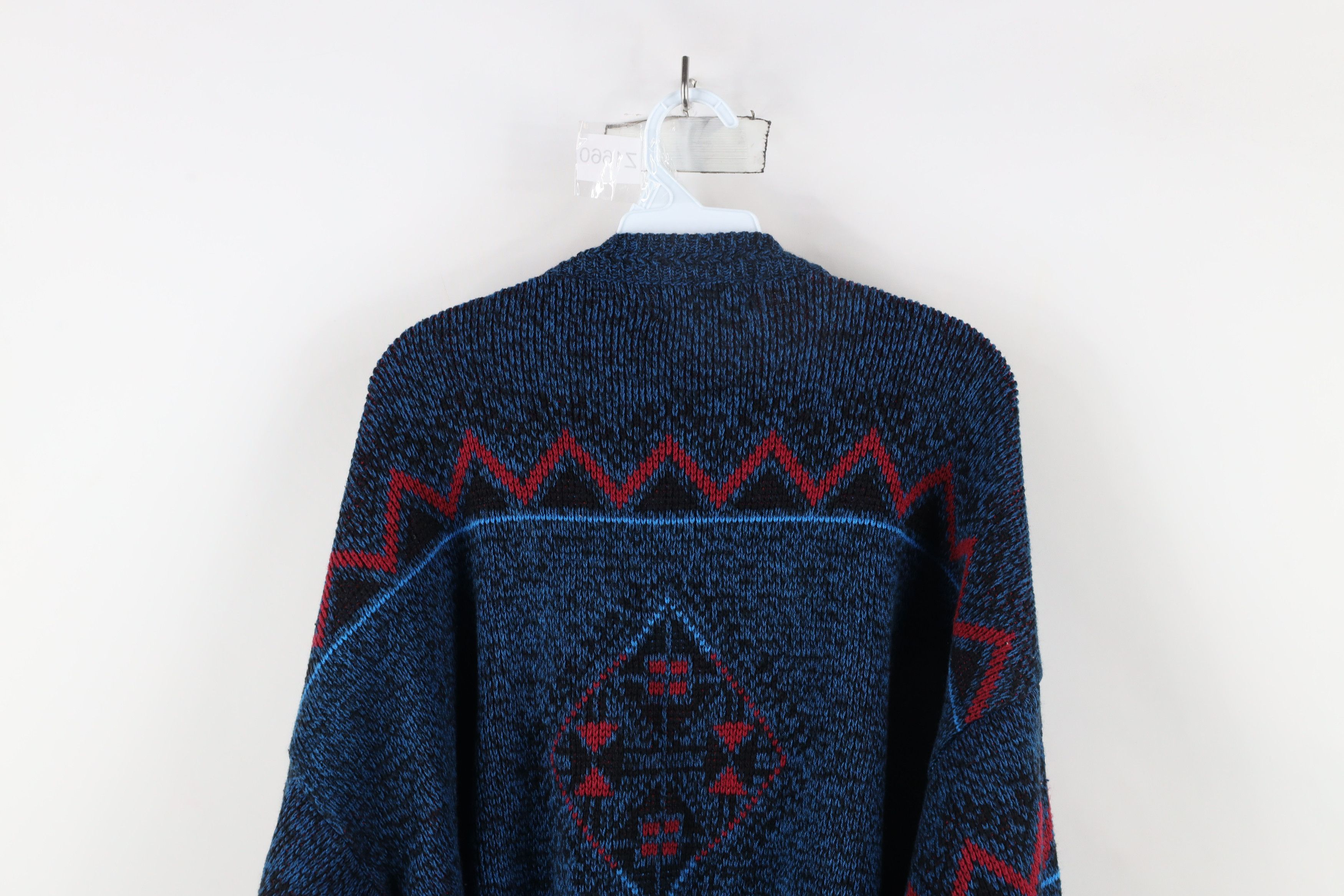 Vintage Vintage 90s Streetwear Southwestern Geometric Knit Sweater Size XL / US 12-14 / IT 48-50 - 7 Thumbnail