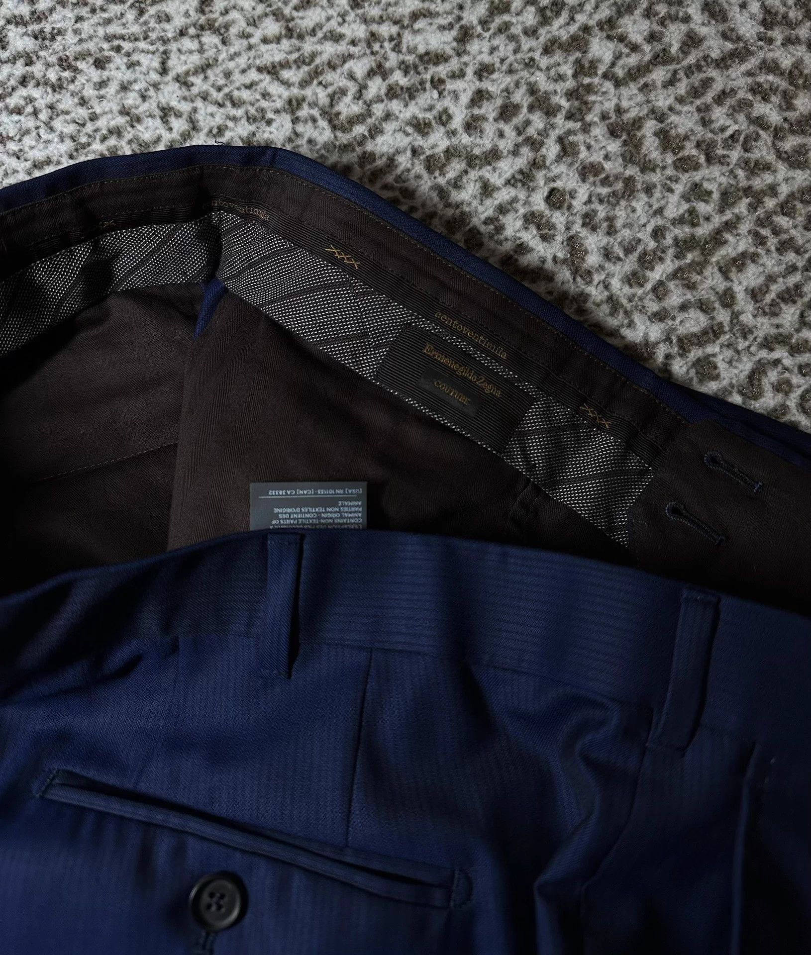 Ermenegildo Zegna Zegna XXX handmade 120s Navy Suit 56 Size 54R - 9 Thumbnail