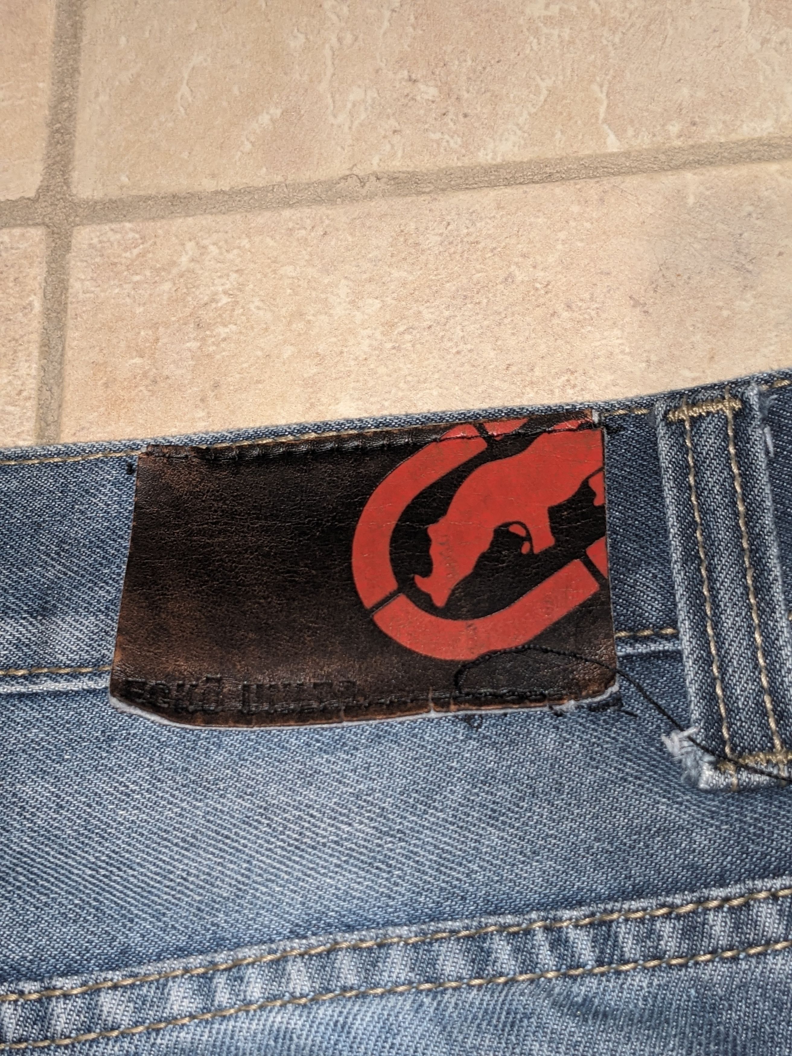 Ecko Unltd. × Vintage Vintage Y2K Ecko Unlimited 34 x 31 Blue Athletic Jeans Size US 34 / EU 50 - 5 Thumbnail