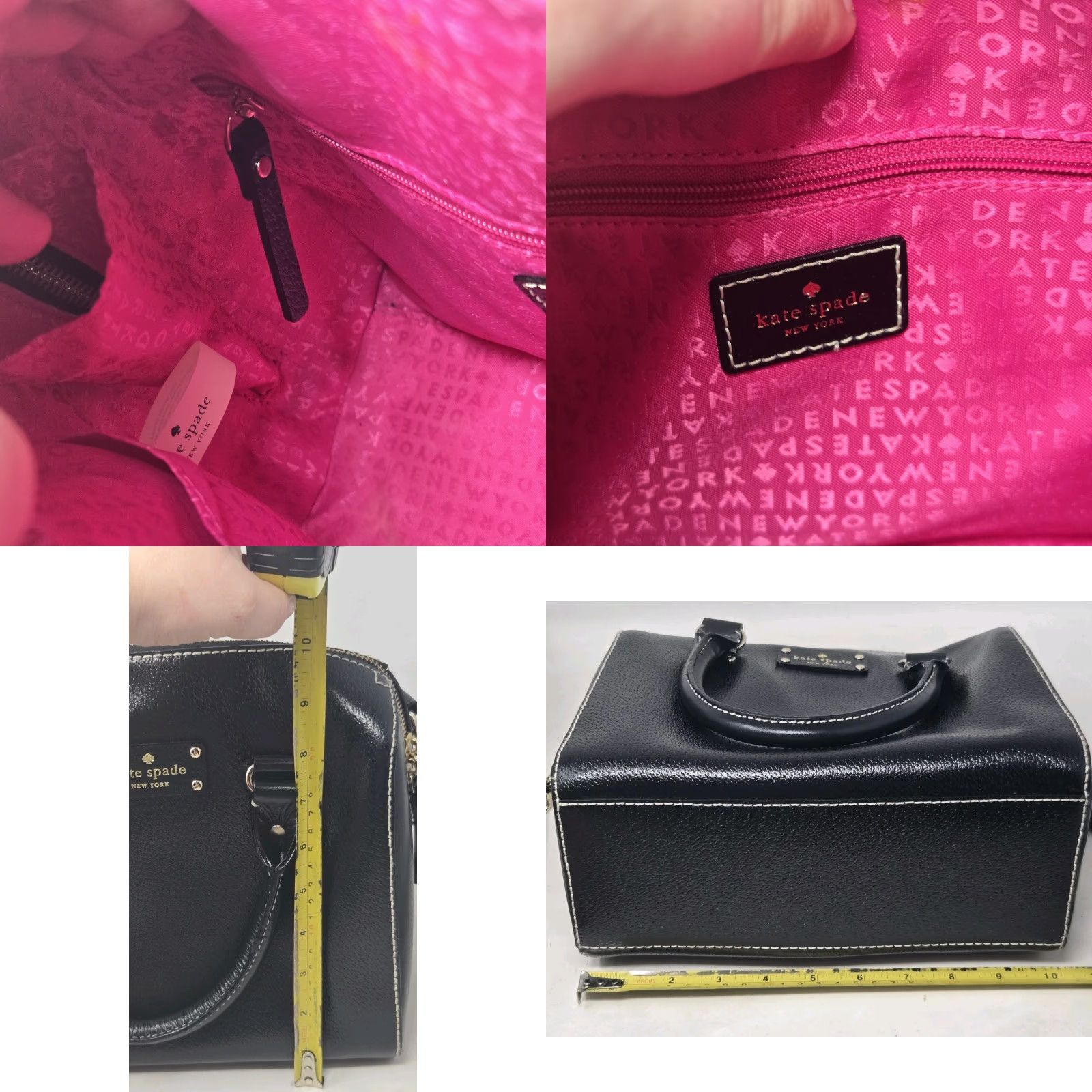 Vintage kate spade Wellesley Satchel Crossbody Bag Black Leather OS Womens Size ONE SIZE - 9 Thumbnail