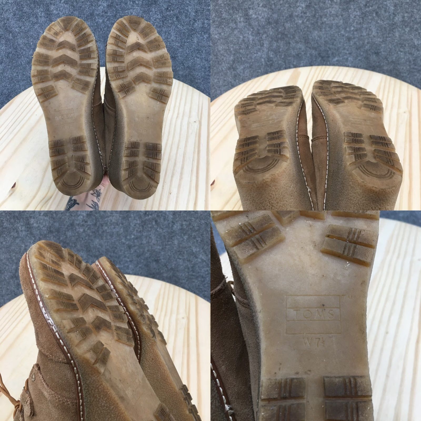 Toms TOMS Boots Womens 7.5 Kala Desert Wedge Ankle Bootie Brown Suede Casual Boots Size US 8 / IT 38 - 9 Thumbnail