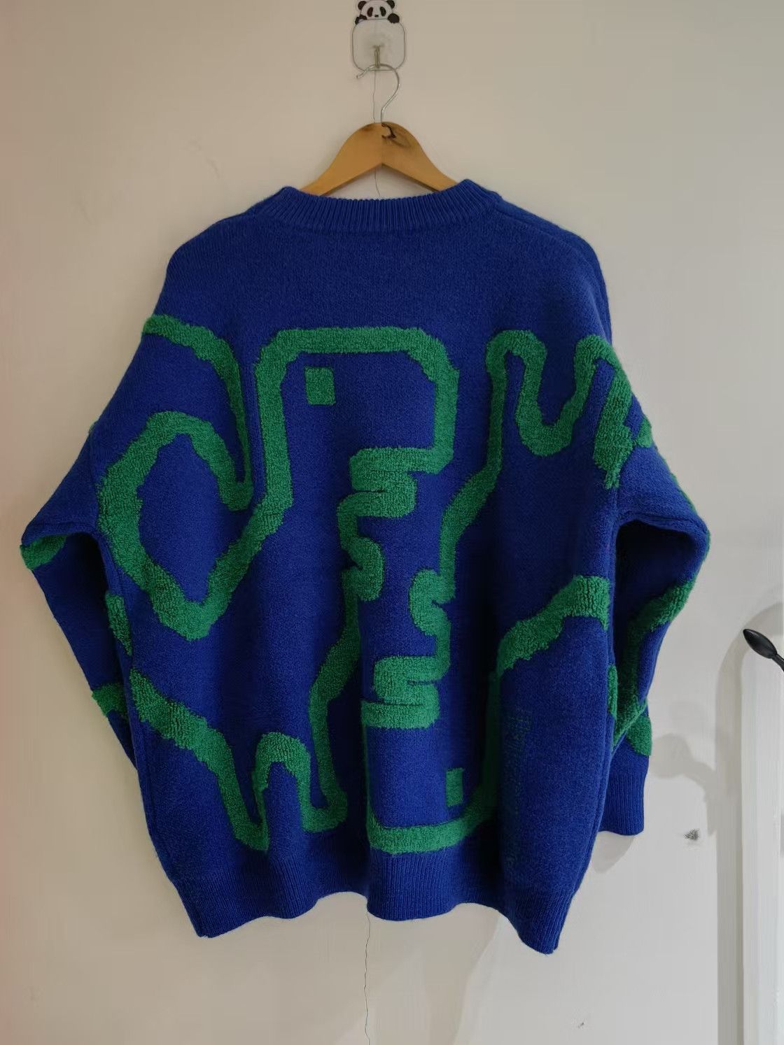 Japanese Brand Blue casual retro dinosaur embroidery knitted sweater y2k Size US L / EU 52-54 / 3 - 4 Thumbnail