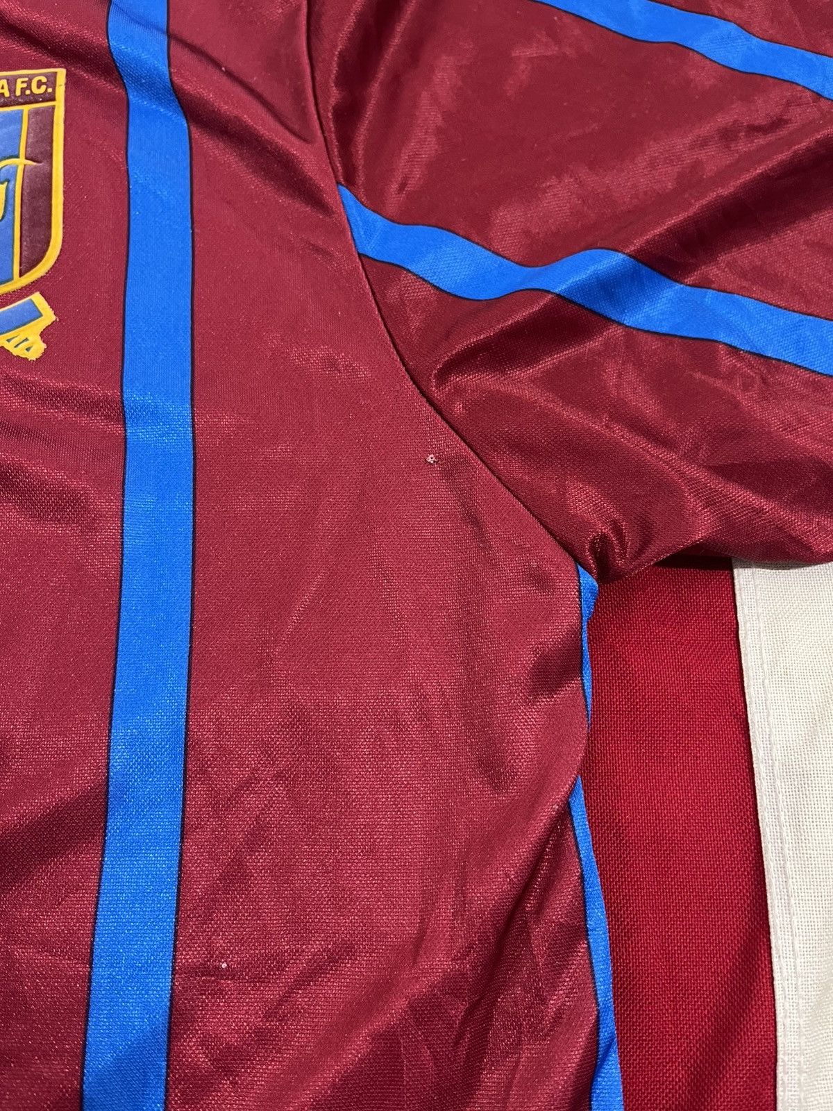 Asics VTG 90s Asics Aston Villa Müller Home Soccer Jersey Red Blue Size US L / EU 52-54 / 3 - 6 Thumbnail