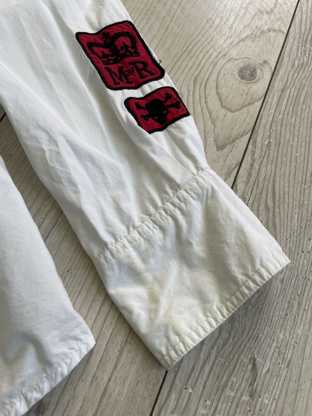 Maharishi Maharishi White Military Shirt w/ Red Dragon Patches Size US M / EU 48-50 / 2 - 14 Thumbnail