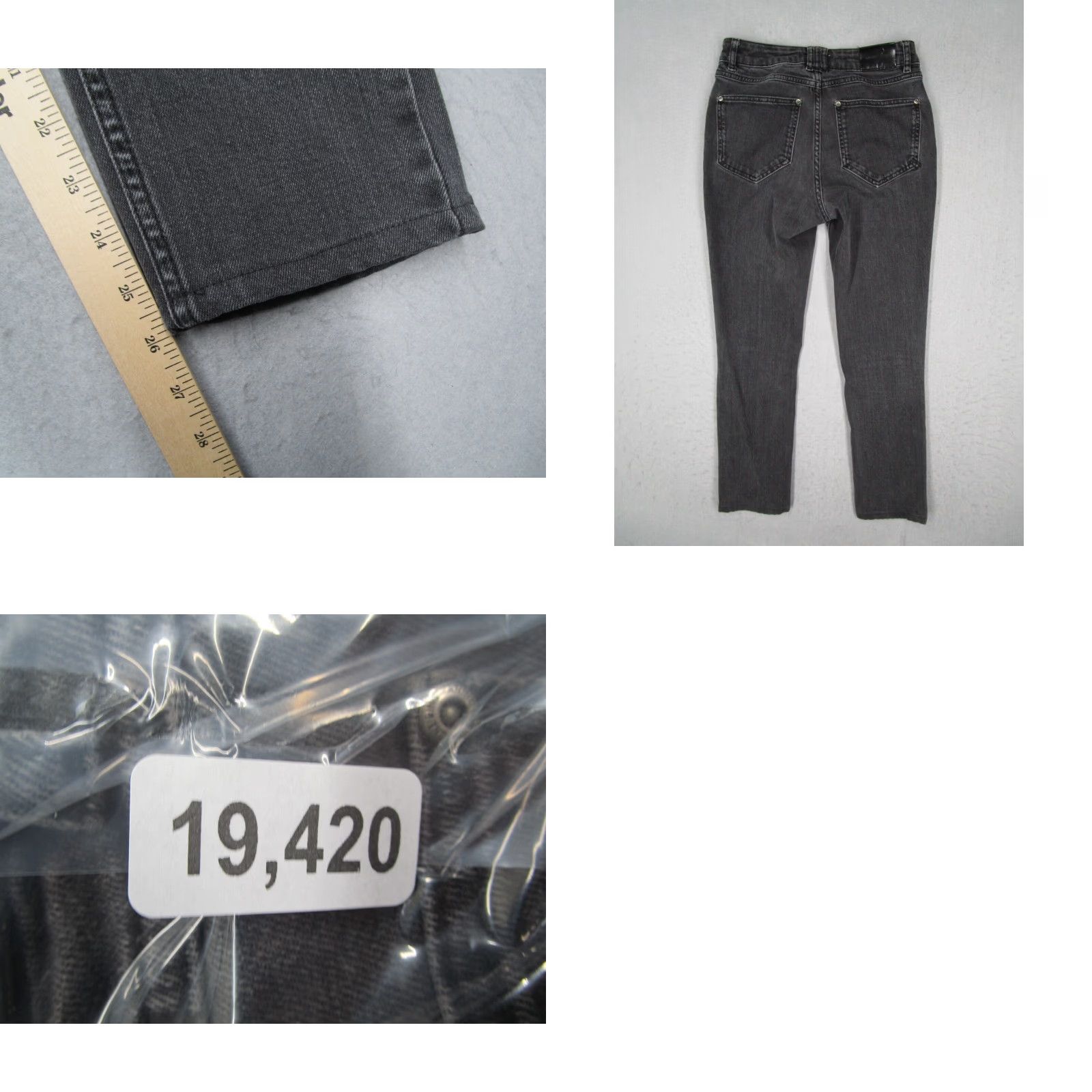 Vintage Annie Bing Jeans Womens Gray Mid Rise Button Fly Denim 26x26 Regular Cotton Blend Spandex - Made in Turkey City Motorcycle Designer Size 28" / US 6 / IT 42 - 8 Thumbnail