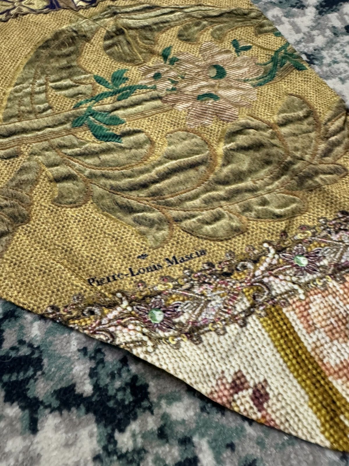 Pierre-Louis Mascia VINTAGE SILK SCARF FLORAL PATTERN AND RIBBON Size ONE SIZE - 6 Thumbnail
