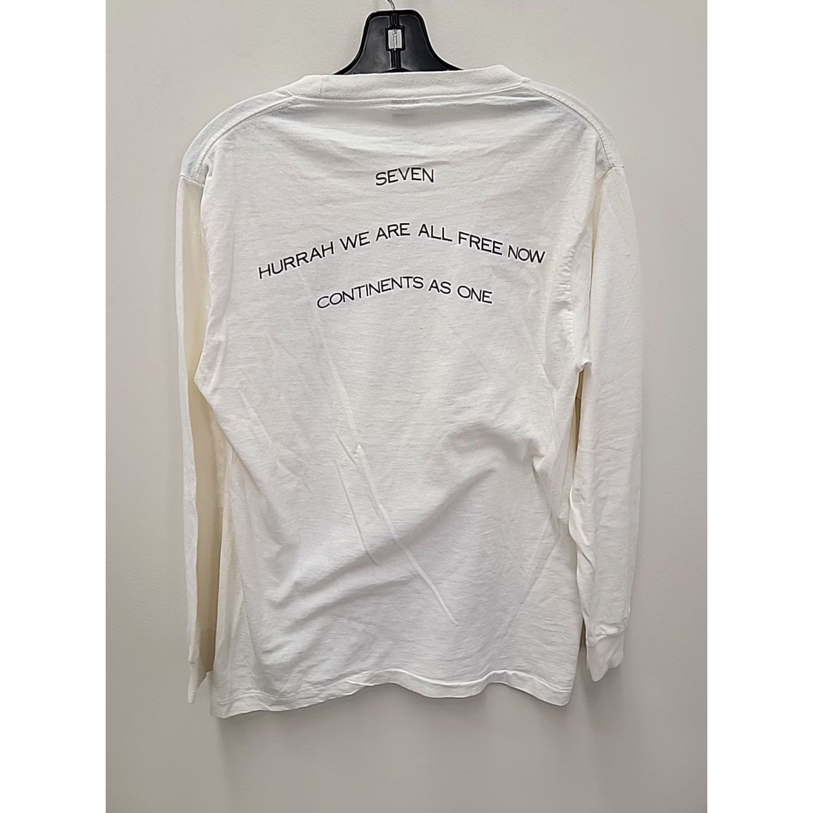 Anvil VINTAGE R.E.M. Graphic T-Shirt Mens L Seven Continents As One Tour Shirt Mens L White 1980s Concert Merch Size US L / EU 52-54 / 3 - 4 Thumbnail
