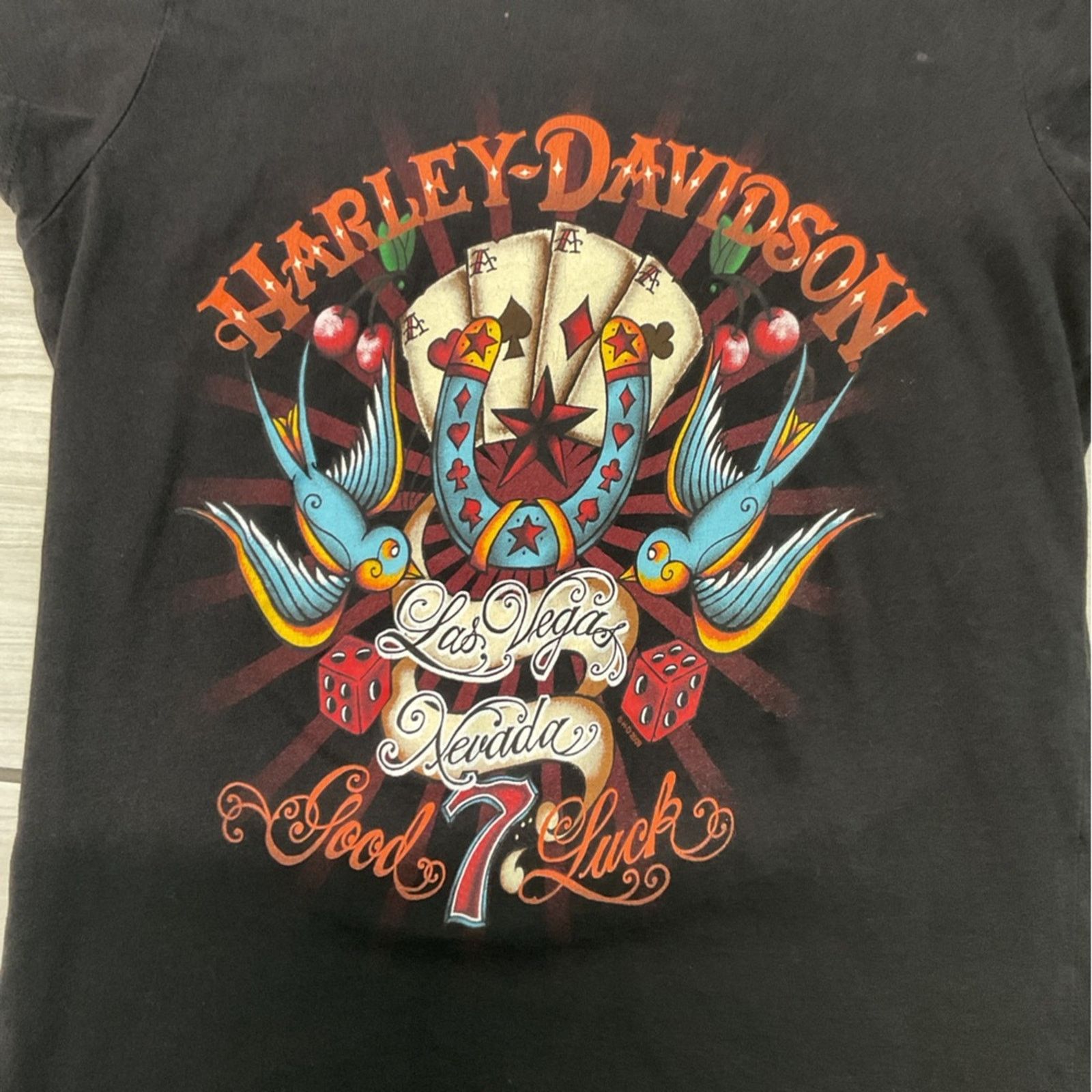 Harley Davidson Harley Davidson Tattoo Style Women’s Short Sleeve Top Size S / US 4 / IT 40 - 6 Thumbnail