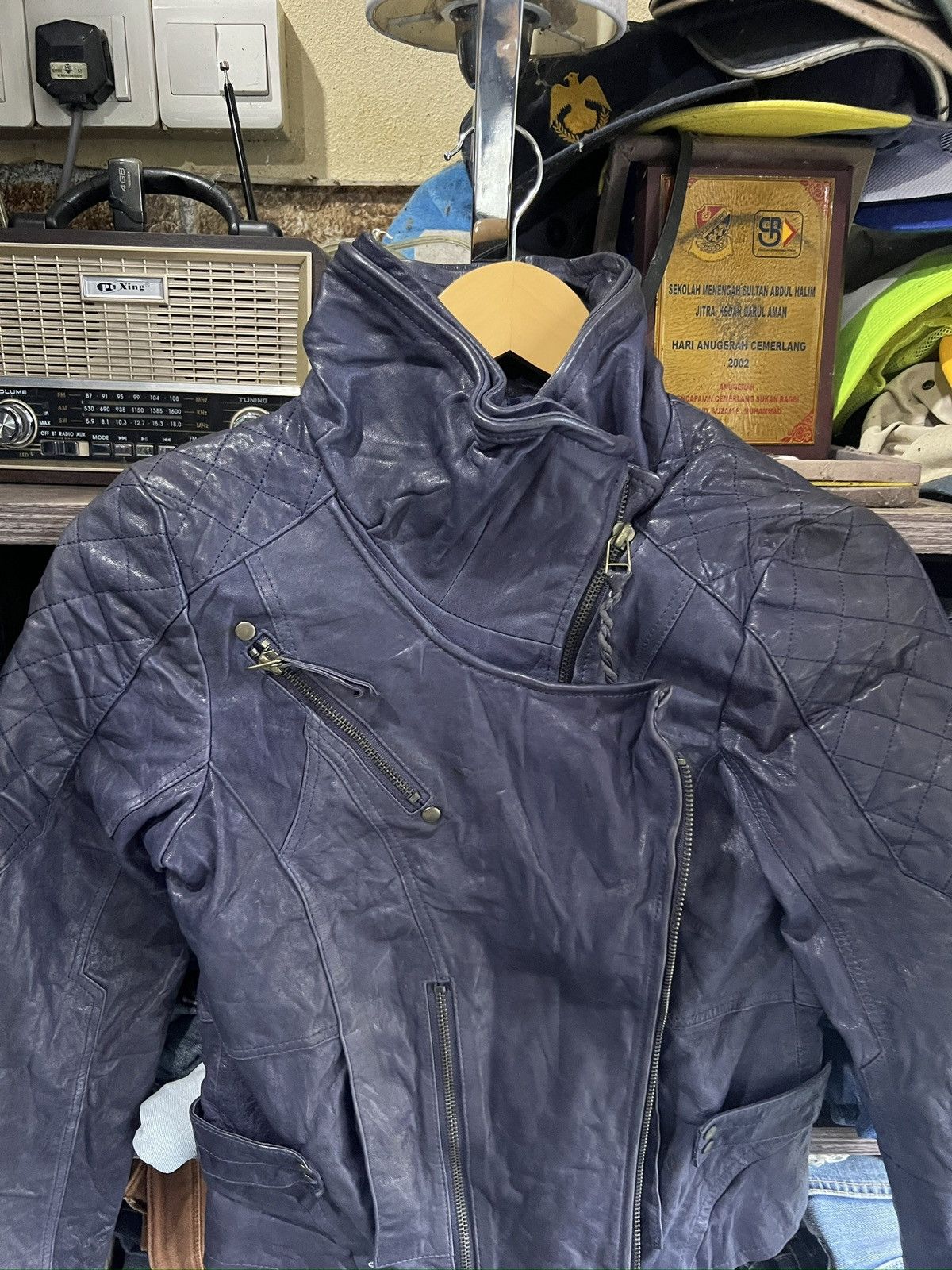Other 🔥Borsalini Italy Leather Zipper Jacket Size XS / US 0-2 / IT 36-38 - 4 Thumbnail