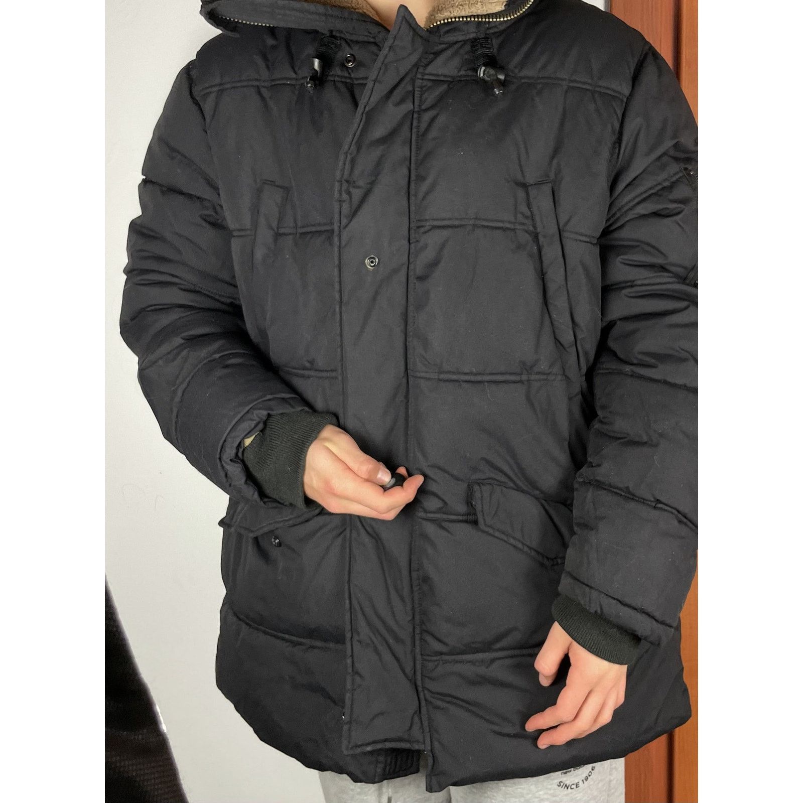 Schott Schott NYC Men's Full Zip Long Sleeve Hooded Parka Jacket Size US L / EU 52-54 / 3 - 2 Thumbnail