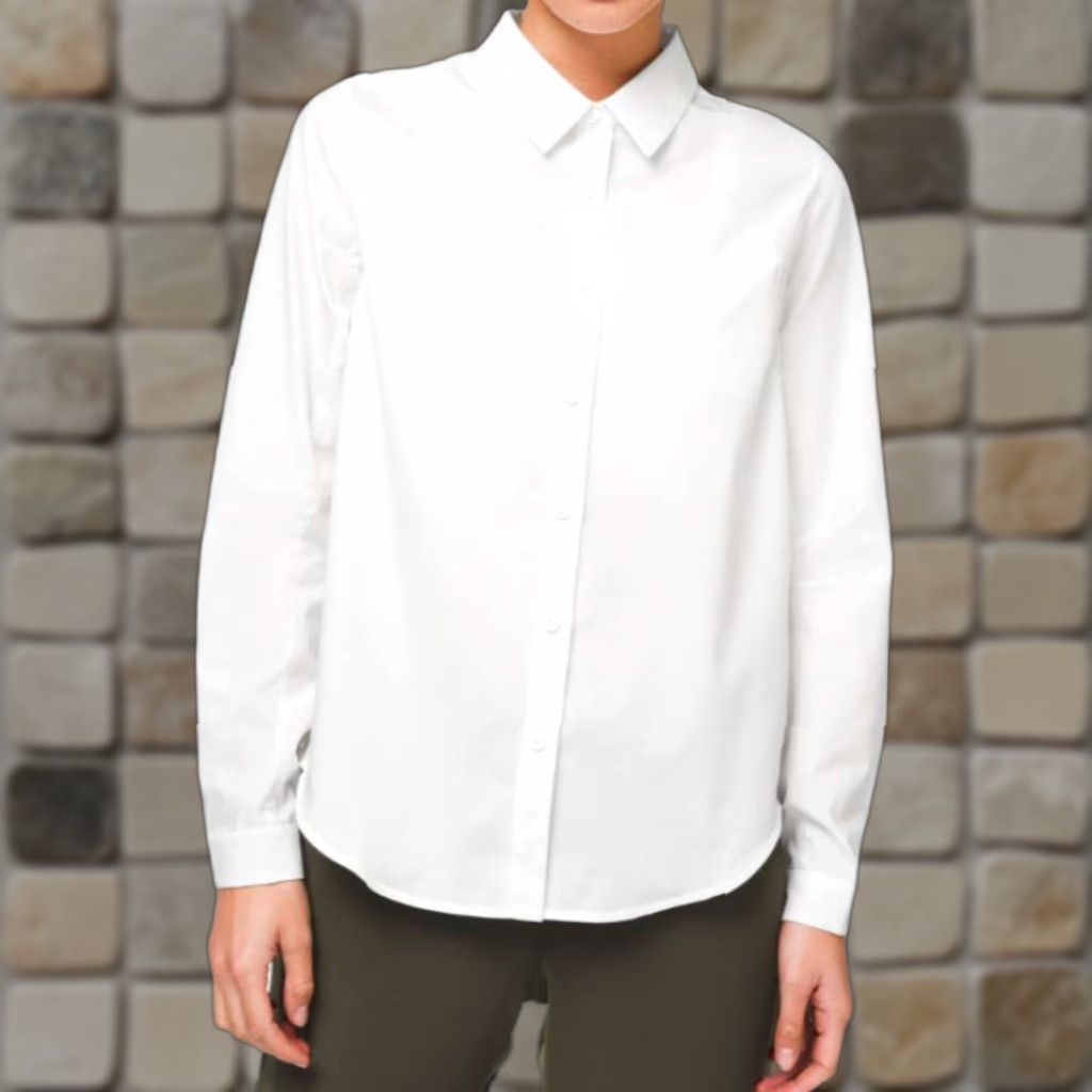 Lululemon Lululemon Women's Full Day Ahead Shirt White LW3DGQS 8 Casual City Athleisure 90s? Size M / US 6-8 / IT 42-44 - 1 Thumbnail