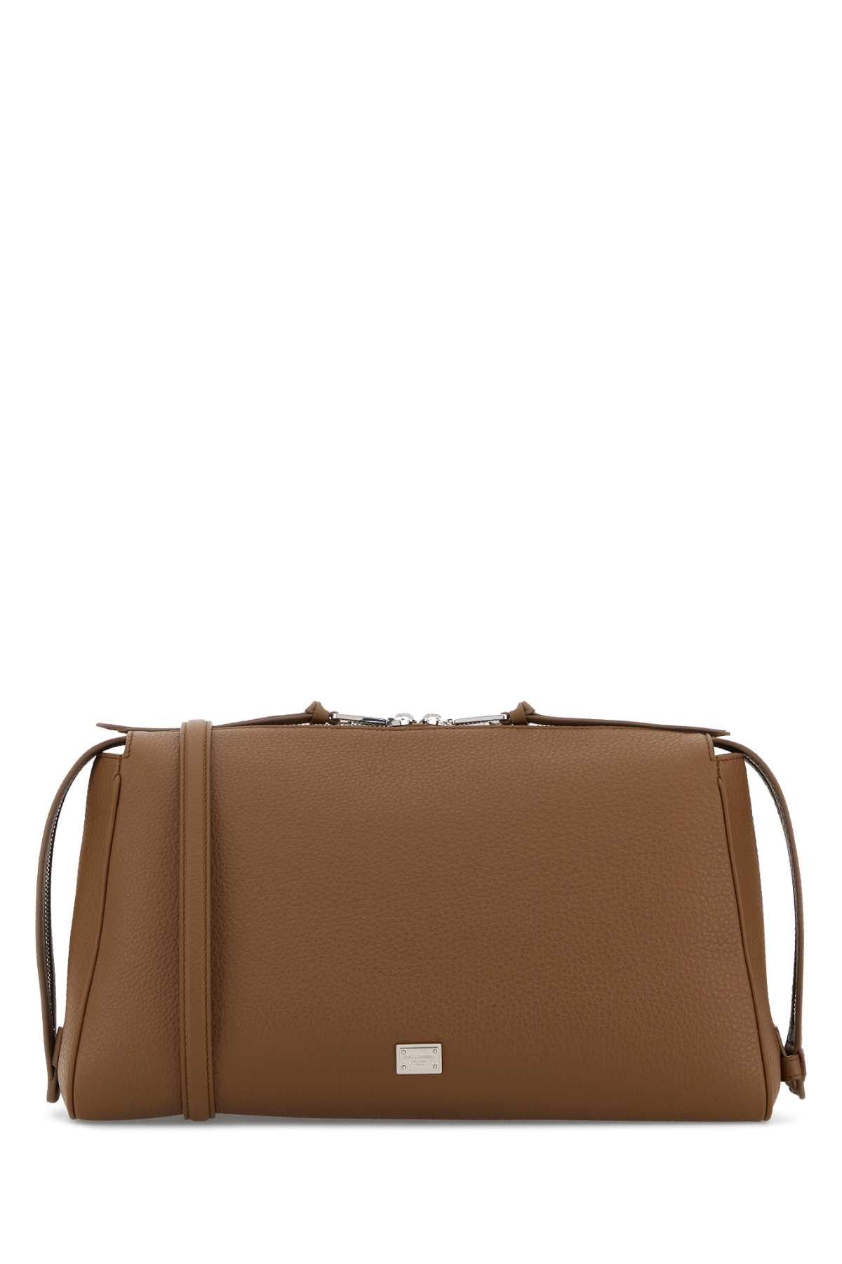 Dolce & Gabbana Camel Leather Vittoria Handbag Size ONE SIZE - 1 Thumbnail