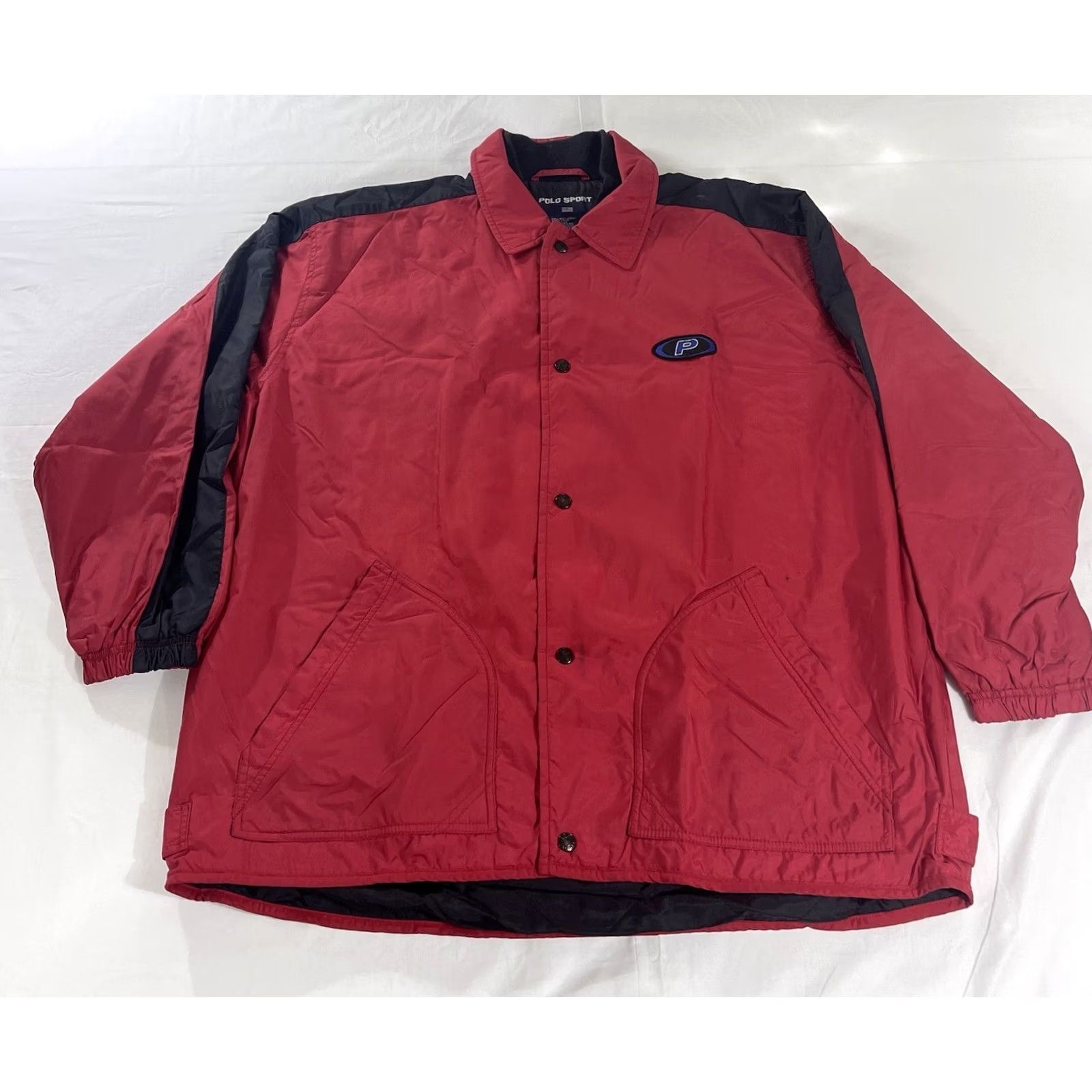 Ralph Lauren VINTAGE Ralph Lauren Polo Sport Windbreaker Jacket Mens L Red Patch Logo 90s Jeans? Size US L / EU 52-54 / 3 - 2 Thumbnail