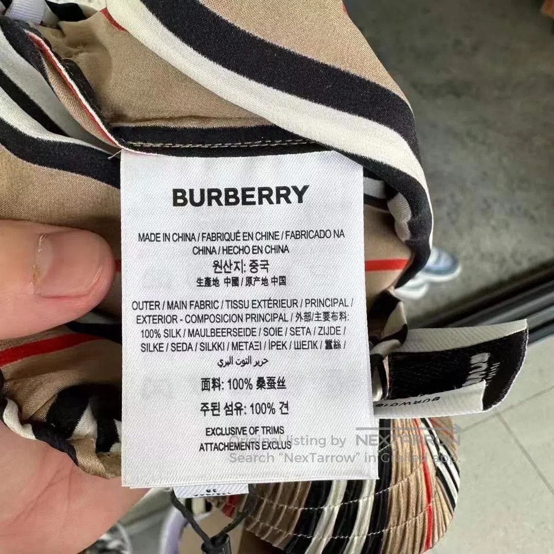 Japanese Brand Burberry Silk Striped Shorts. Size 33" - 4 Thumbnail