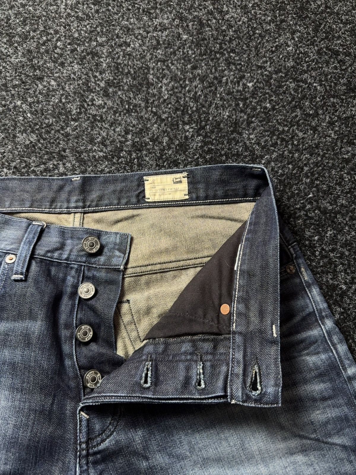 G-Star 00s G-Star RAW 3301 Distressed Hem LGB Opium Punk Jeans Y2K Size US 32 / EU 48 - 10 Thumbnail