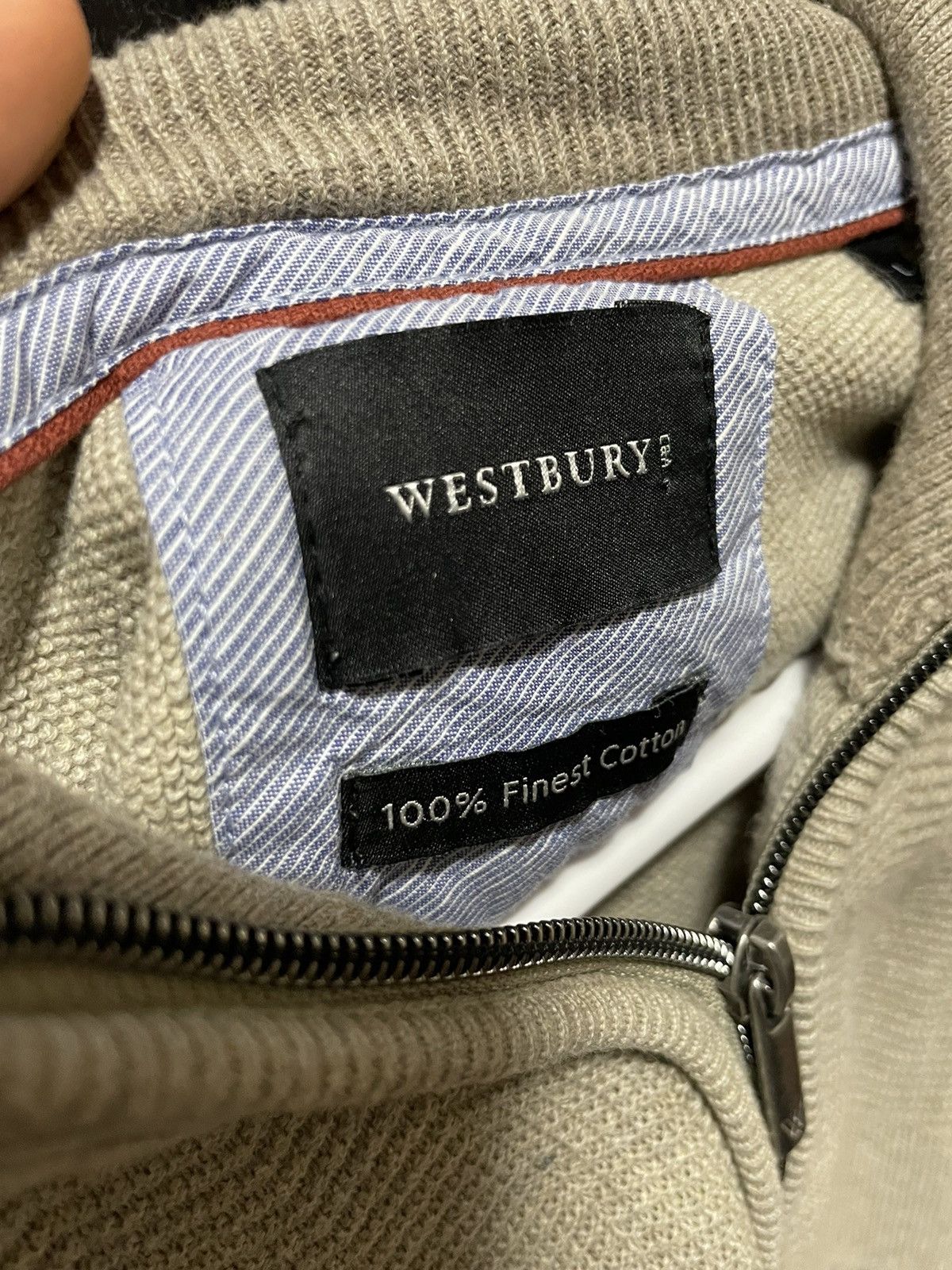 Designer × Vintage Vintage Westbury 100% Finest Cotton Beige Sweater Size US L / EU 52-54 / 3 - 2 Thumbnail
