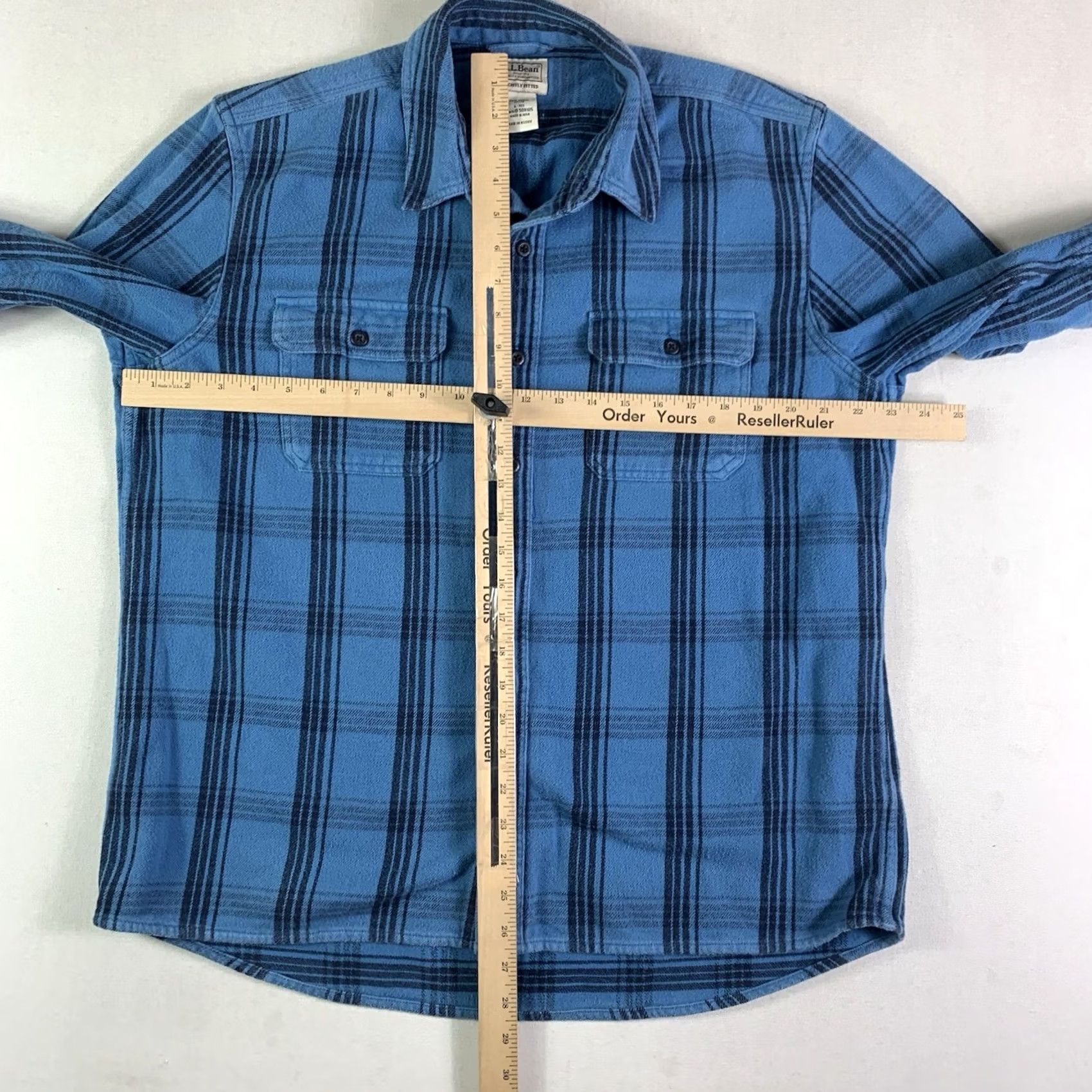Vintage LL Bean Flannel Shirt Plaid Blue Mens Large Y2K Grunge Lumberjack Cotton Size US L / EU 52-54 / 3 - 4 Thumbnail