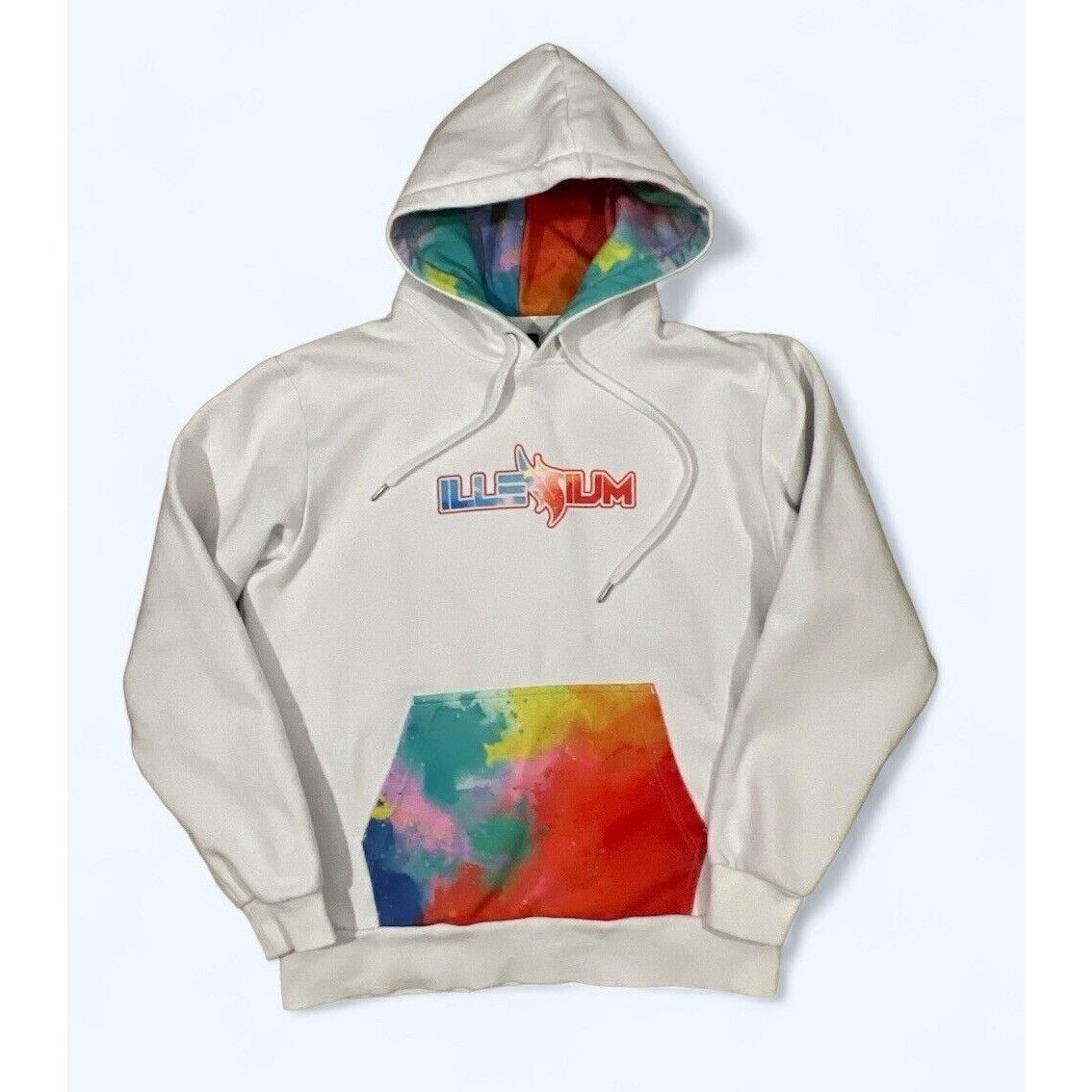Other ILLENIUM HOODIE WOMENS LARGE MULTICOLORED WHITE Size L / US 10 / IT 46 - 1 Thumbnail