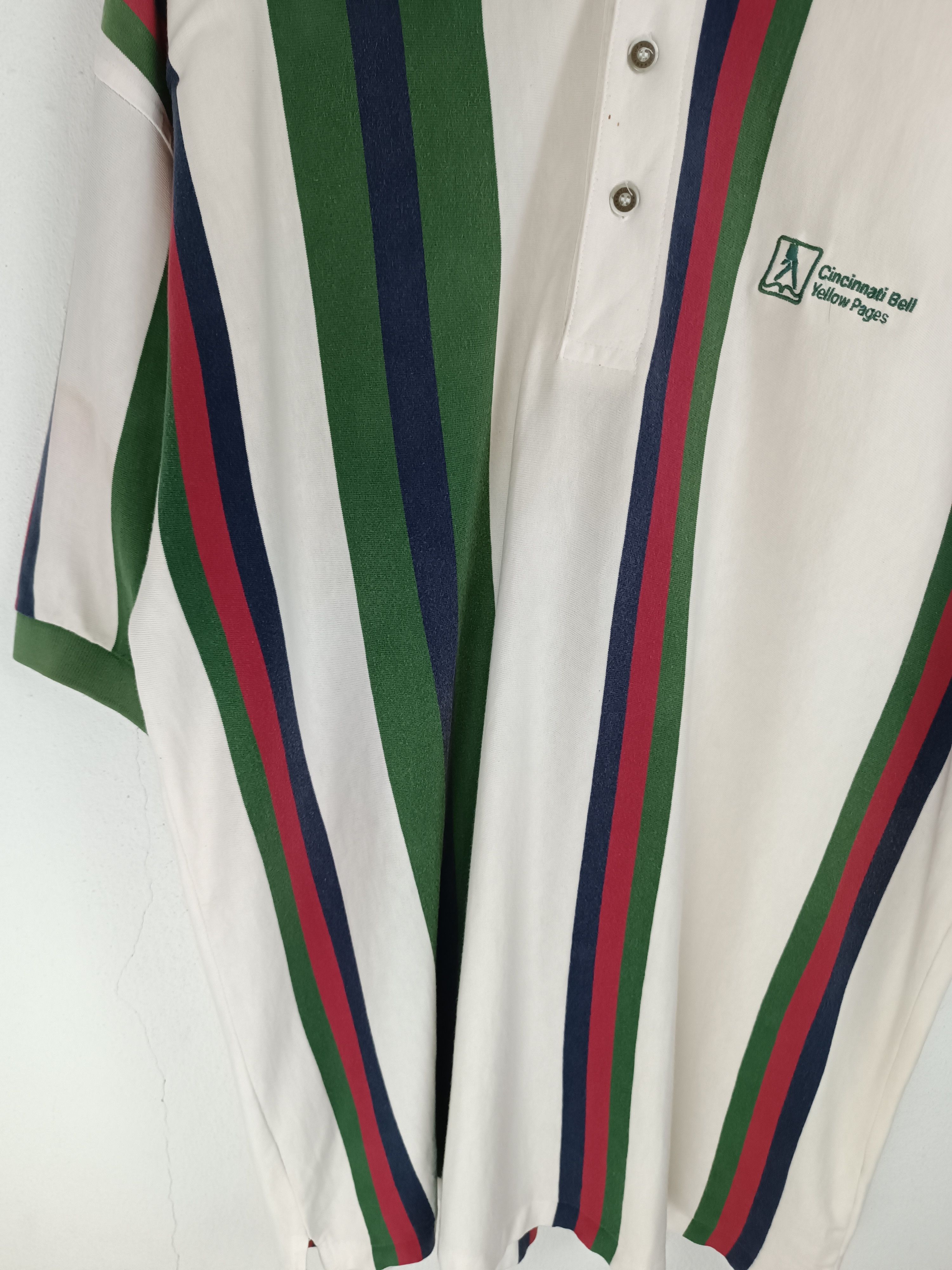 Antigua VINTAGE 90'S ANTIGUA CINCINNATI BELL STRIPE POLO TEE RARE Size US XL / EU 56 / 4 - 6 Thumbnail