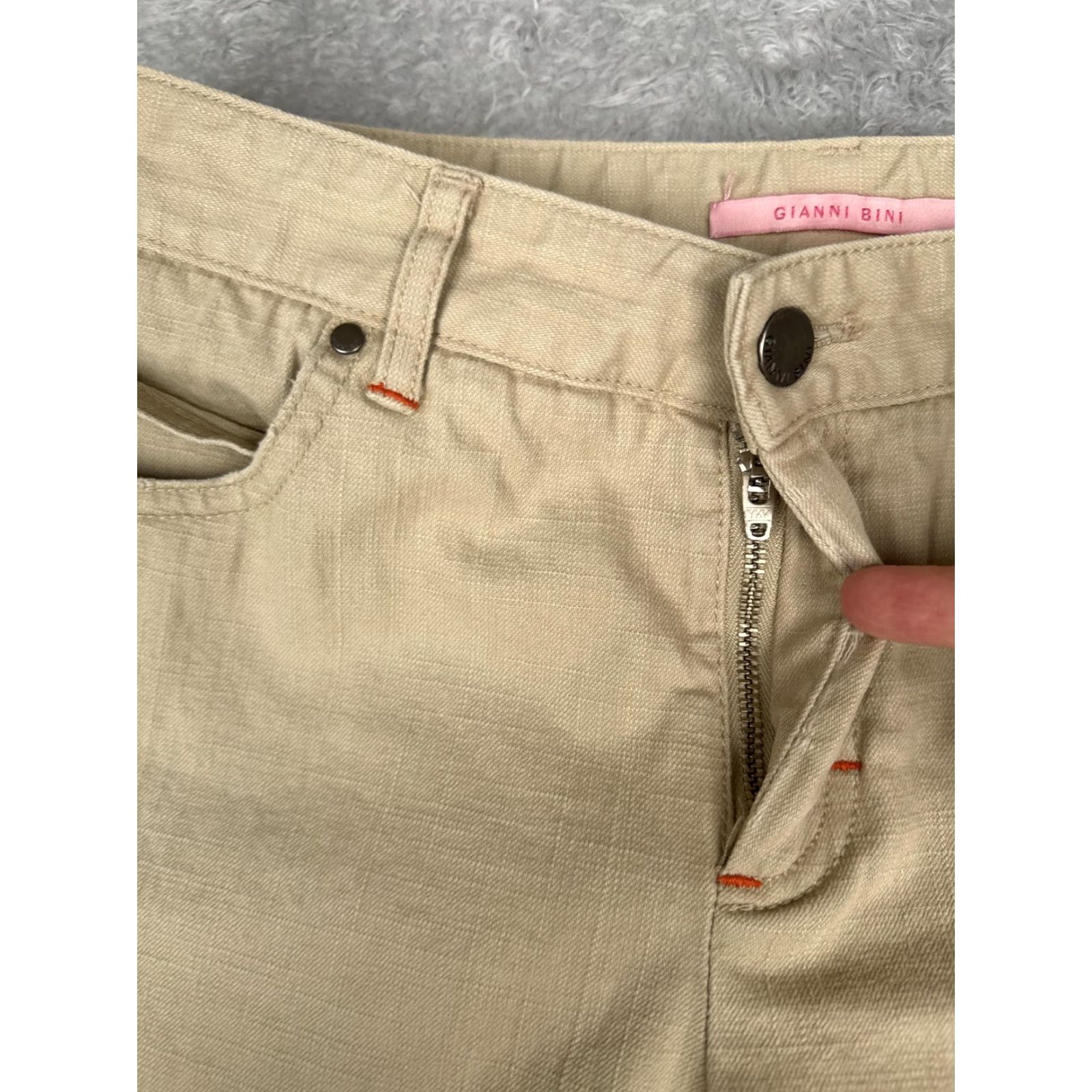 Vintage VINTAGE Gianni Bini Jeans Womens 8 Beige Mid Rise Straight Denim 30x33 Size 30" / US 8 / IT 44 - 5 Thumbnail