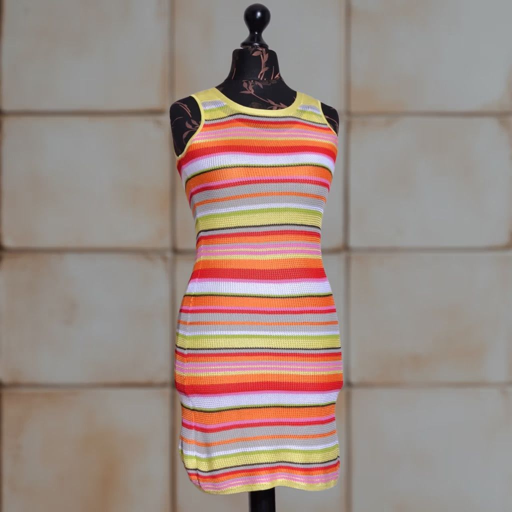 Escada Laurel By Escada Women's Sleeveless Knitted Lined Dress Striped IT38 UK6 Size M / US 6-8 / IT 42-44 - 1 Thumbnail