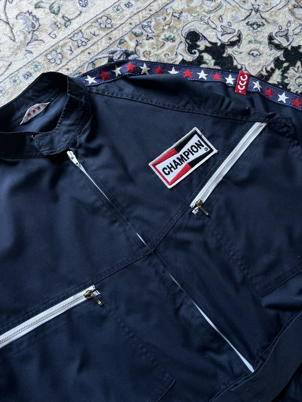 Vintage Vintage CHAMPION USA Spark Plug Racing Jumpsuit Coveralls Size US L / EU 52-54 / 3 - 3 Thumbnail