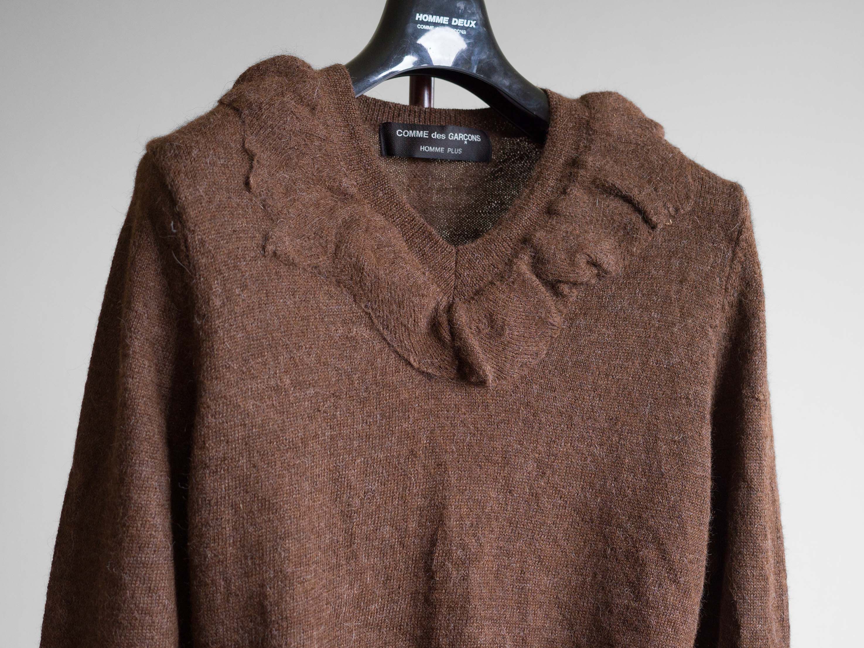 Comme des Garcons Homme Plus AW2004 COMME des GARCONS HOMME PLUS ALPACA V-NECK Size US M / EU 48-50 / 2 - 1 Thumbnail