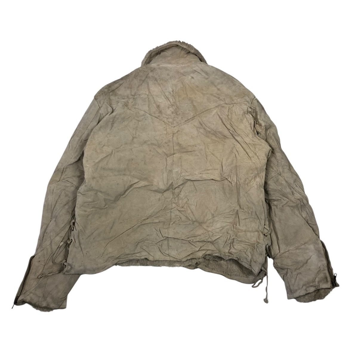 Japanese Brand 🔥VINTAGE GENUINE LEATHER JACKET RAW BLANKET ISSEY MIYAKE Size US M / EU 48-50 / 2 - 2 Thumbnail