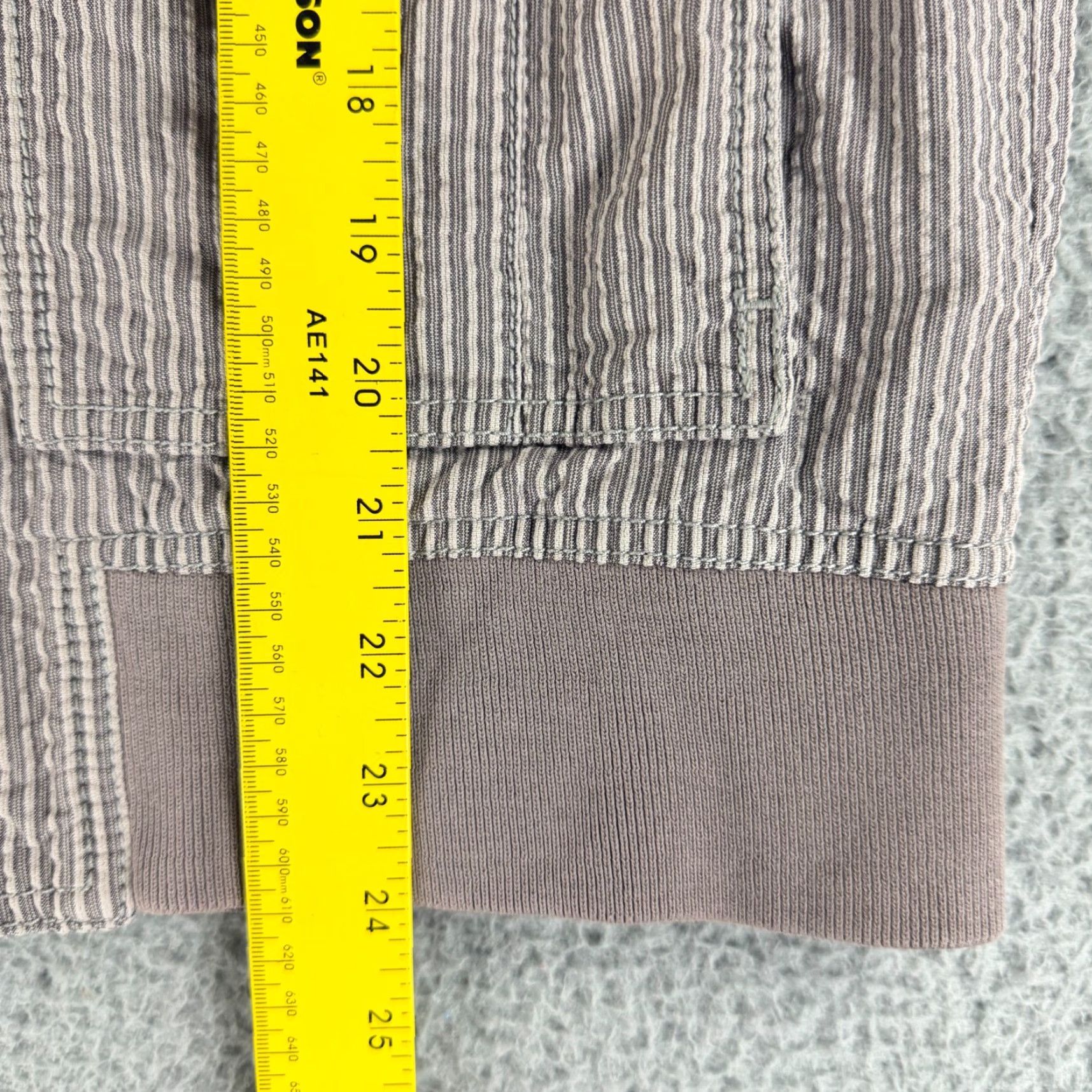Vintage Vintage Triple 5 Soul Jacket Womens M Gray Striped Button Front Mock Neck Jacket Size M / US 6-8 / IT 42-44 - 6 Thumbnail