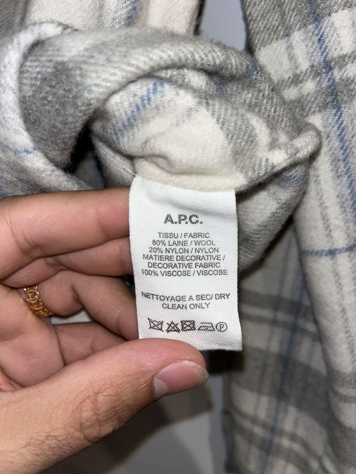 A.P.C. Wool Plaid checkered shirt Size US S / EU 44-46 / 1 - 4 Thumbnail