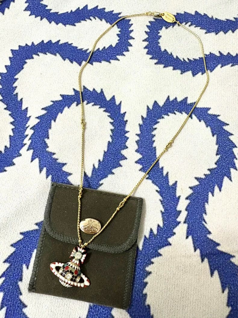 Vivienne Westwood Vivienne Westwood Antique Saturn gabrilla ceramic necklace Size ONE SIZE - 2 Thumbnail