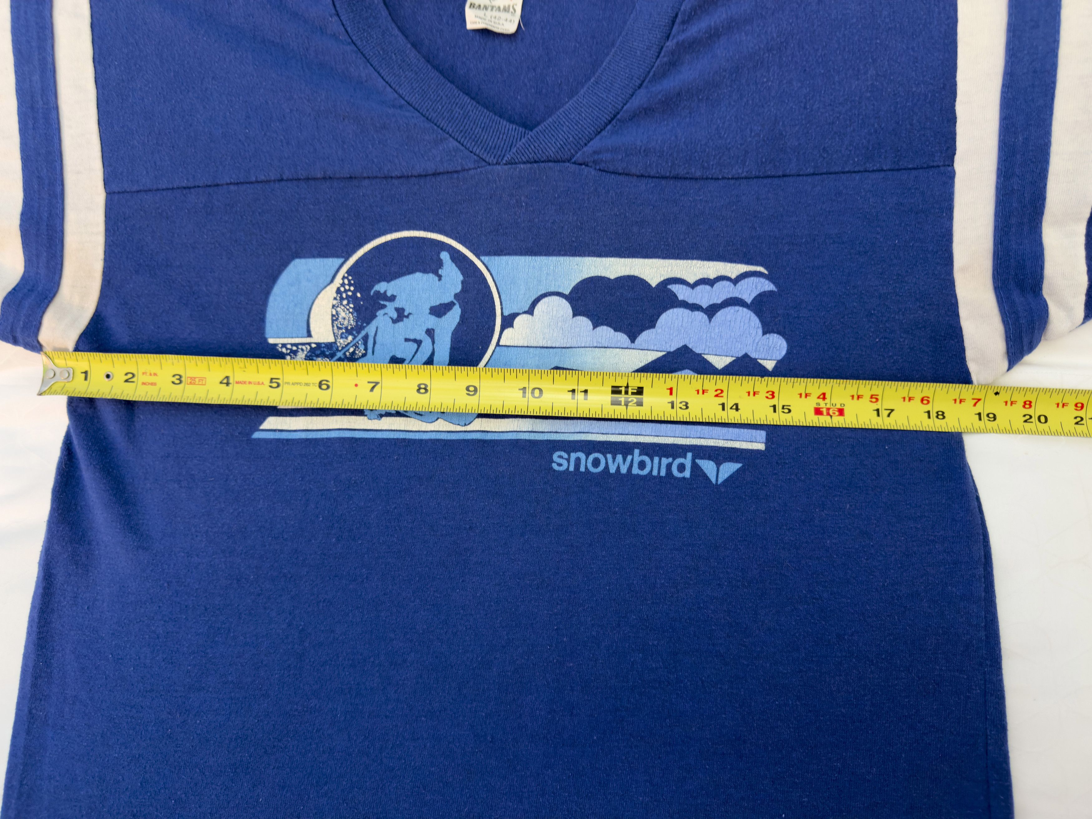 Other Vintage Snowbird Ski Graphic V-Neck Single Stitch (USA) Size US L / EU 52-54 / 3 - 5 Thumbnail