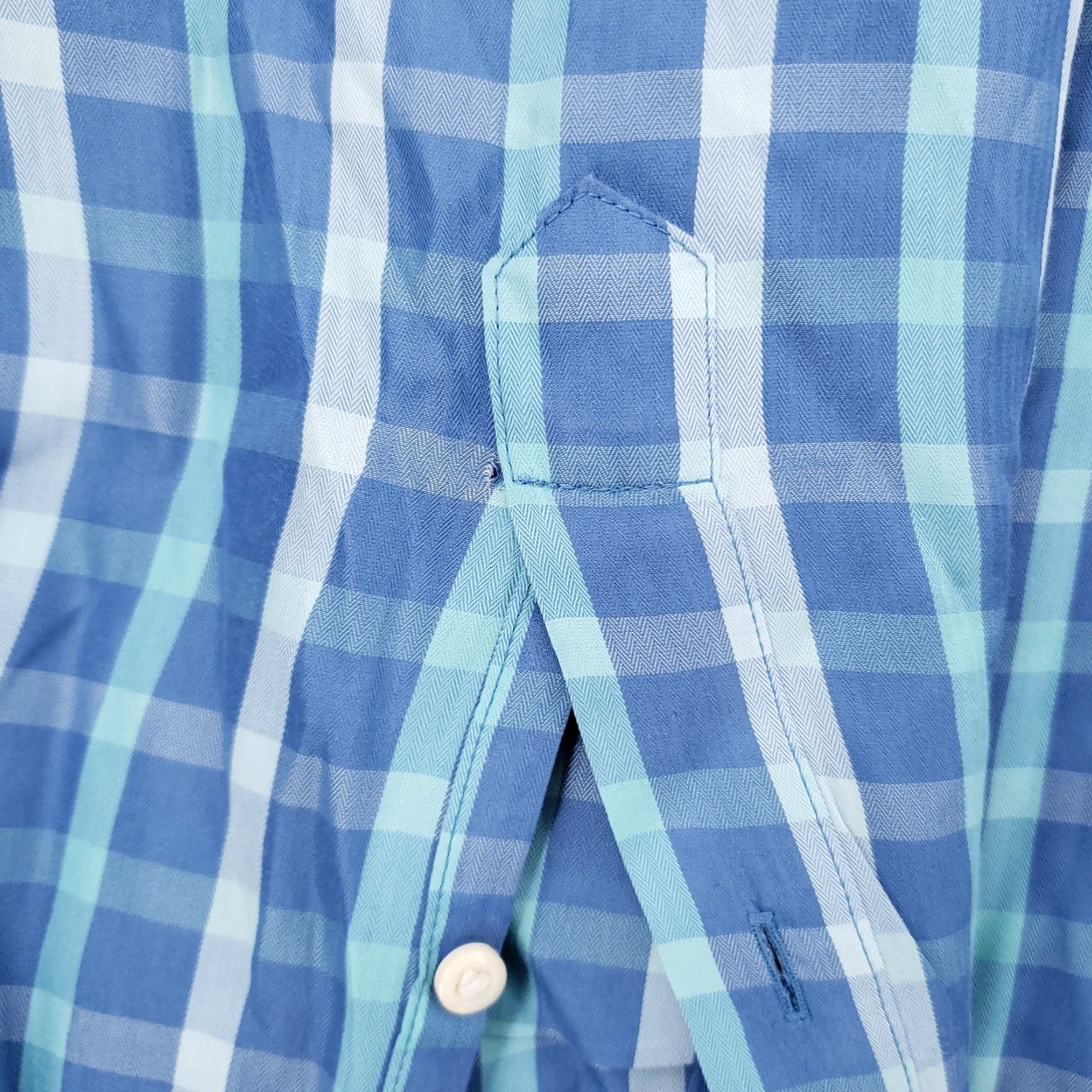 Peter Millar Peter Millar Button-Up Shirt Mens M Medium Blue Plaid Silk Blend Cotton T-Shirt? Size US M / EU 48-50 / 2 - 5 Thumbnail