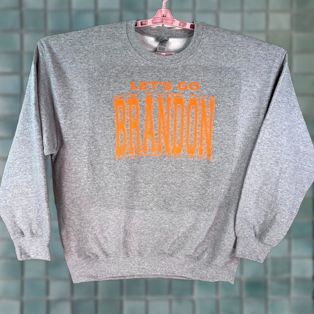 Gildan Lets Go Brandon Sweatshirt Gildan Adult XL Gray Size US XL / EU 56 / 4 - 1 Thumbnail
