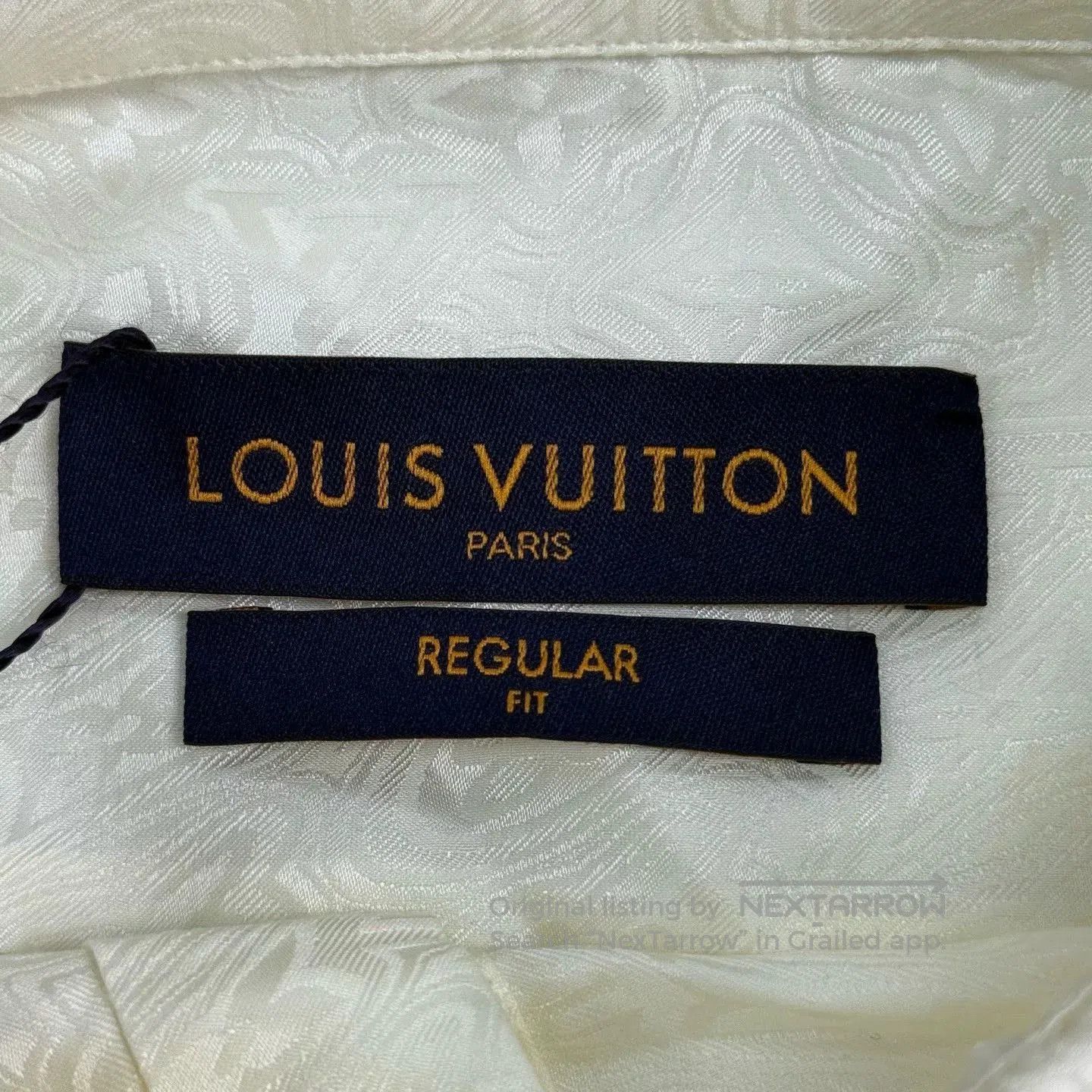 Louis Vuitton LV Beige Cotton Silk Logo Shirt. Size US XL / EU 56 / 4 - 5 Thumbnail