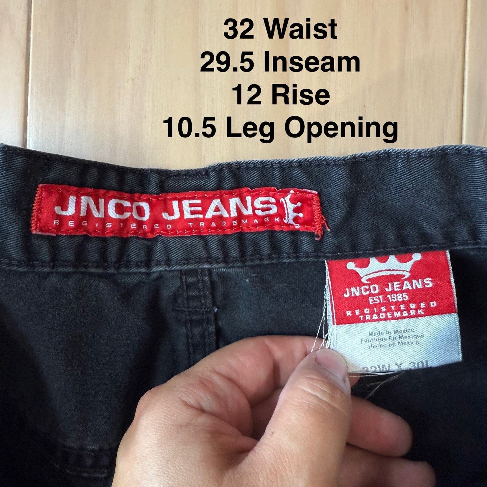 JNCO × Vintage Vintage JNCO Cargo Pants 32 Black Baggy Y2K Streetwear Size US 32 / EU 48 - 5 Thumbnail