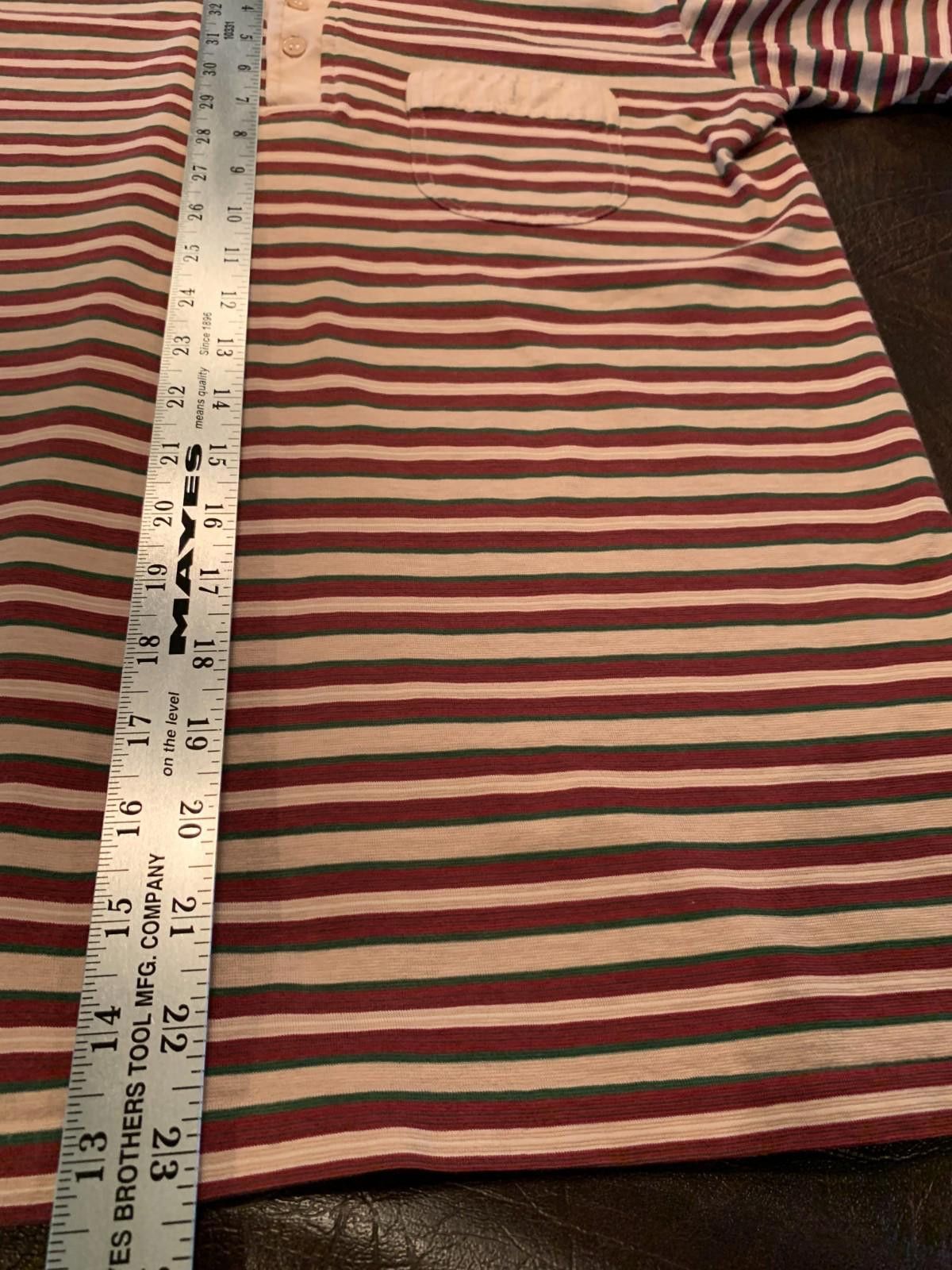 Designer Vintage JC Penney Par Four Mens SS Striped Polo Shirt (241) Size US L / EU 52-54 / 3 - 7 Thumbnail