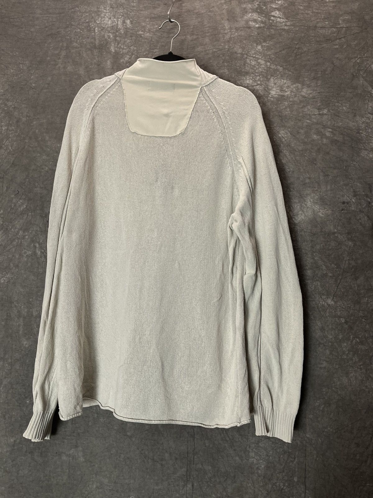 Massimo Osti × Stone Island × Vintage Stone Island Knitwear Sweater Jumper Heavy Half Zip Wool Size US XL / EU 56 / 4 - 4 Thumbnail