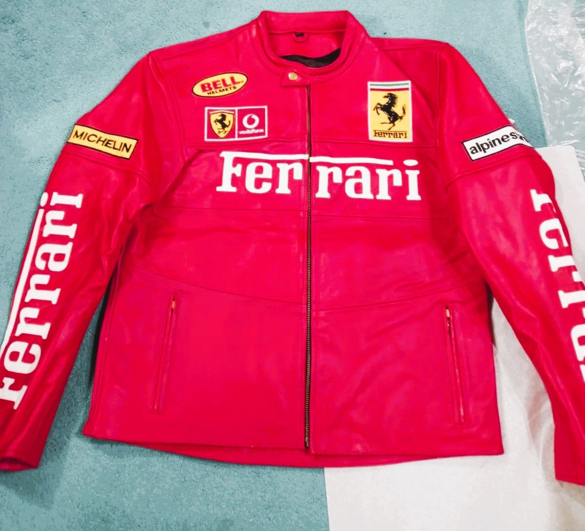 Ferrari RED FERRARI, RACING JACKET, 100% COWHIDE, A+ QUALITY | Grailed