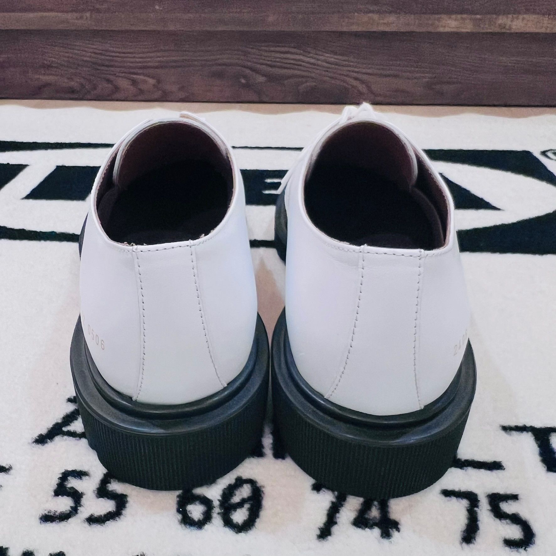 Common Projects Common Projects Plain Toe Derby 0506 White Black Sole Size US 9 / EU 42 - 4 Thumbnail