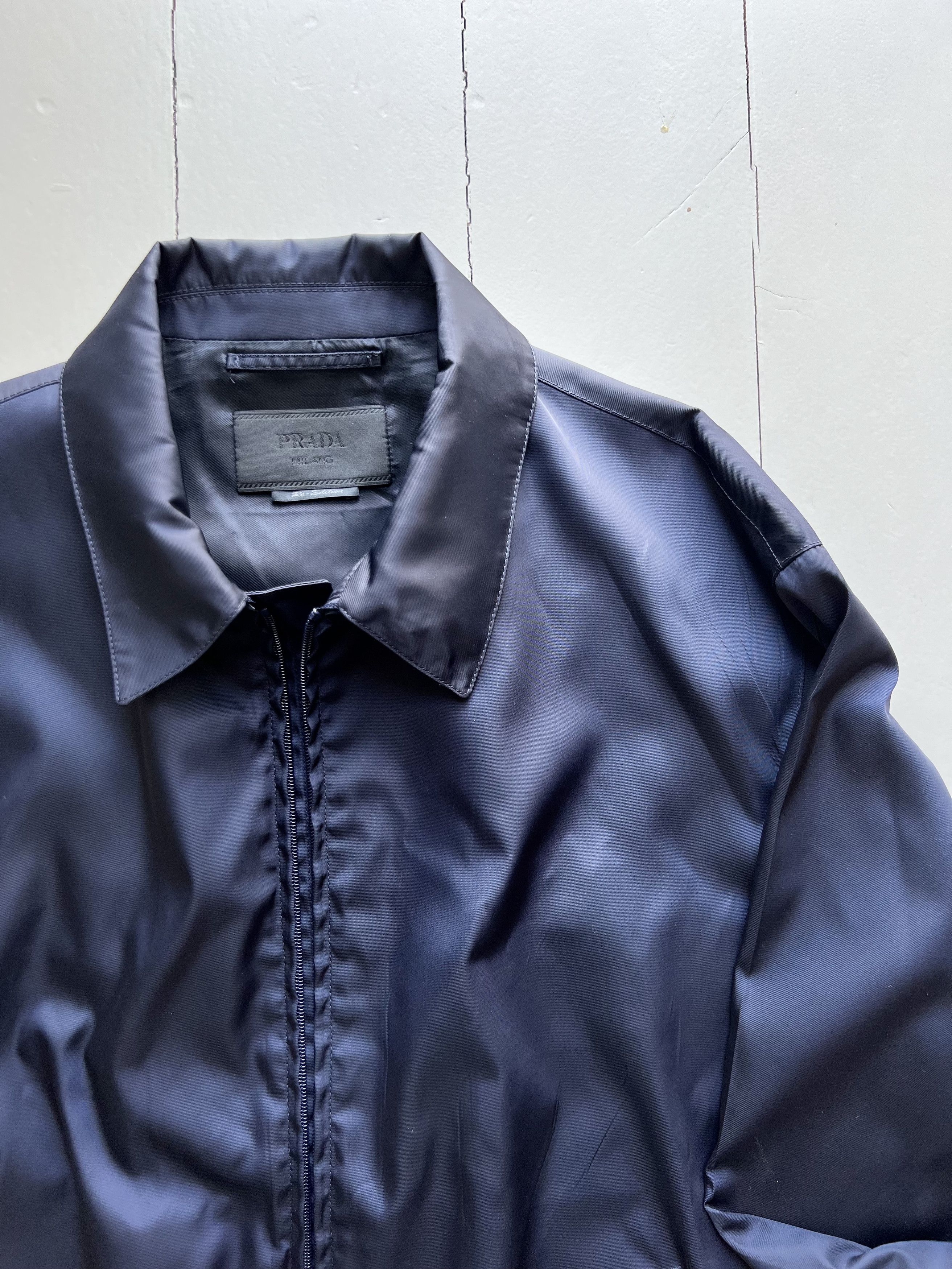 image of Prada (Re-Edition) Navy Nylon Jacket, Women's (Size XL)