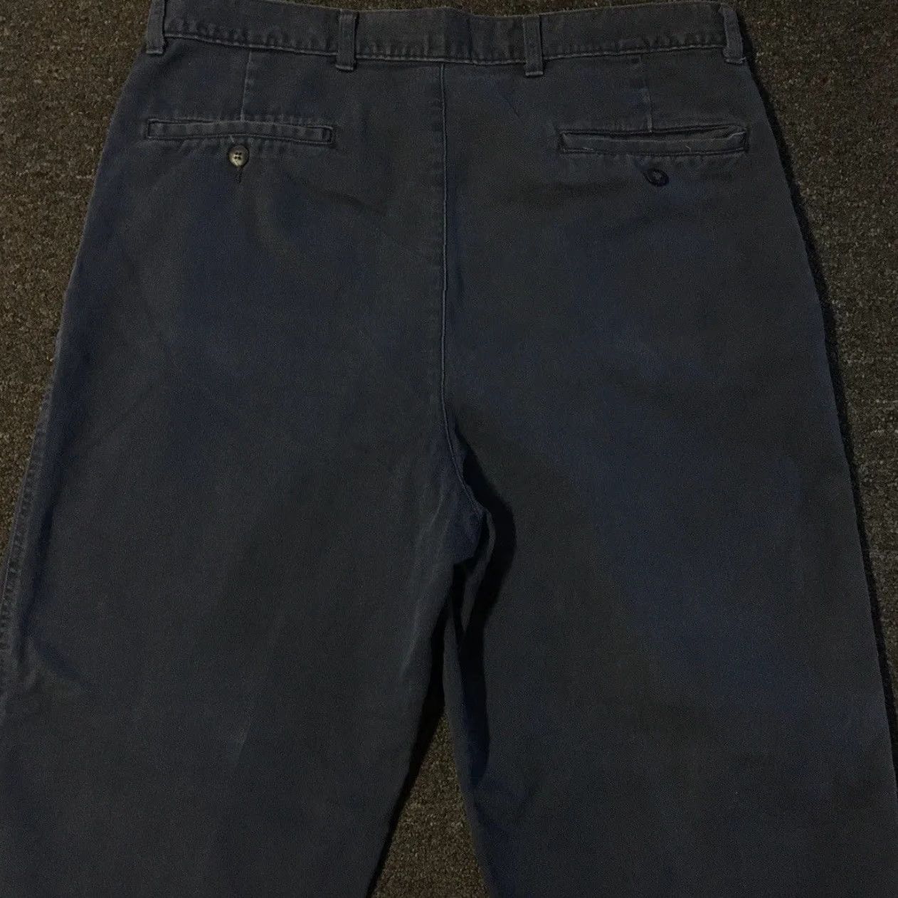 Vintage VINTAGE Faded Pleated Chino Pants 34/30 Blue Talon Zipper 80s 90s Grunge Army Biker Trucker Military Mens Pants Size US 34 / EU 50 - 4 Thumbnail